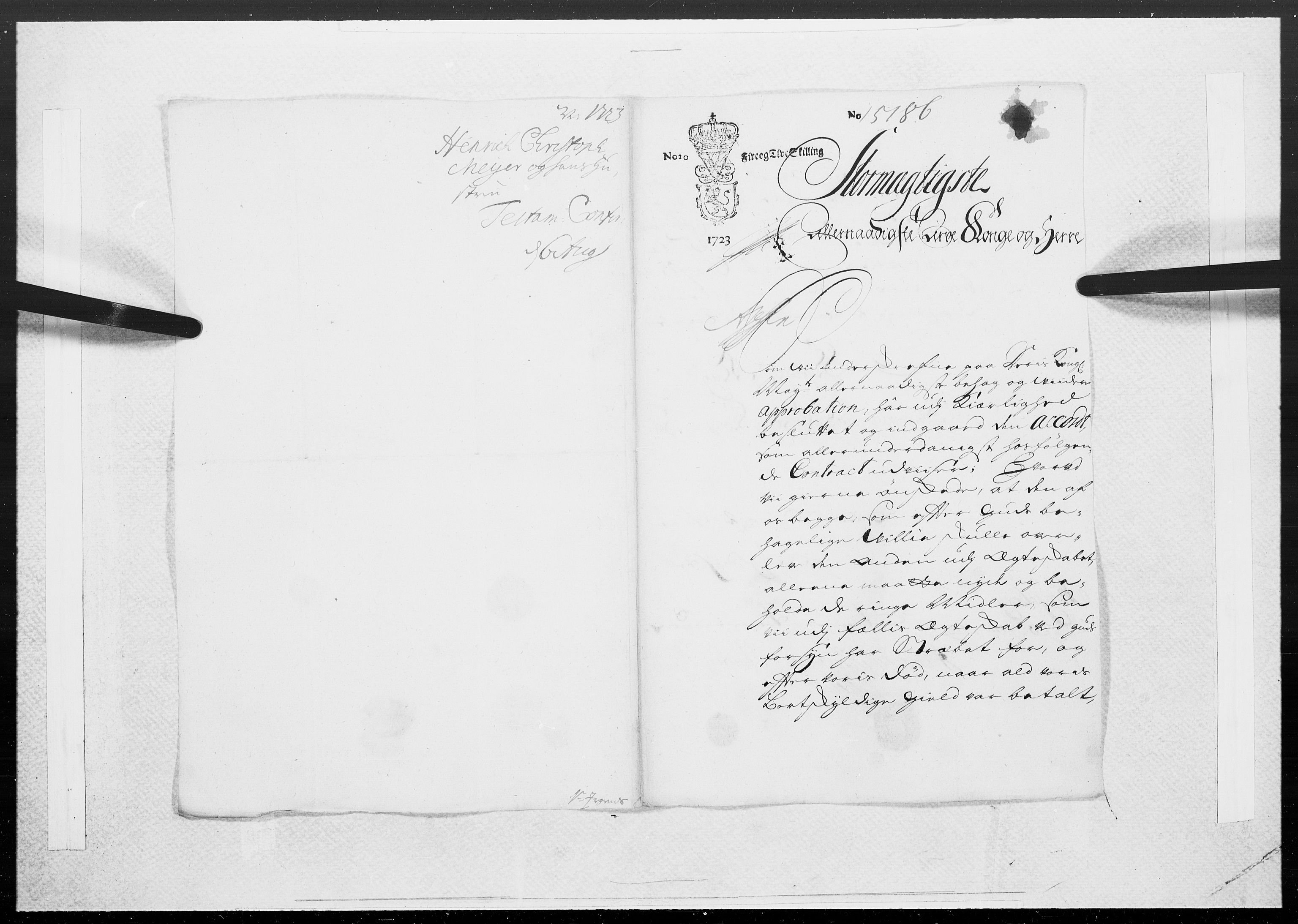 Danske Kanselli 1572-1799, AV/RA-EA-3023/F/Fc/Fcc/Fcca/L0093: Norske innlegg 1572-1799, 1723, p. 169