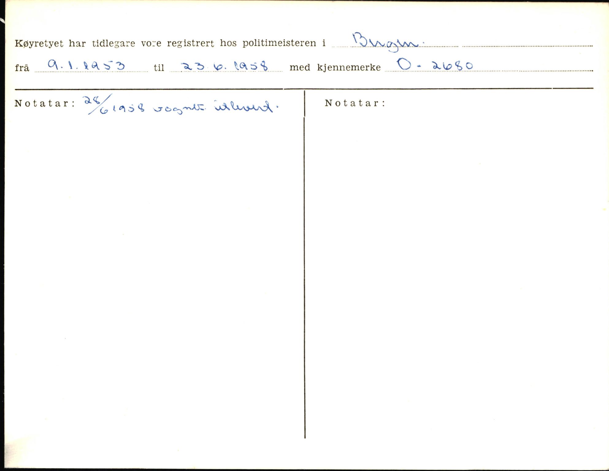Statens vegvesen, Sogn og Fjordane vegkontor, AV/SAB-A-5301/4/F/L0006: Registerkort utmeldte Fjordane S8300-9500, 1930-1961, p. 63