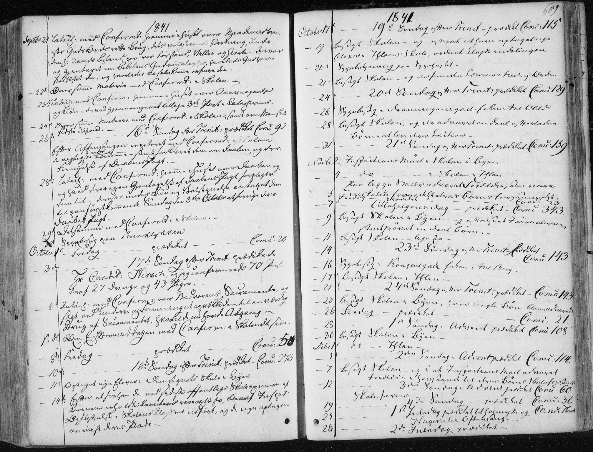 Ministerialprotokoller, klokkerbøker og fødselsregistre - Sør-Trøndelag, SAT/A-1456/601/L0049: Parish register (official) no. 601A17, 1839-1847, p. 609