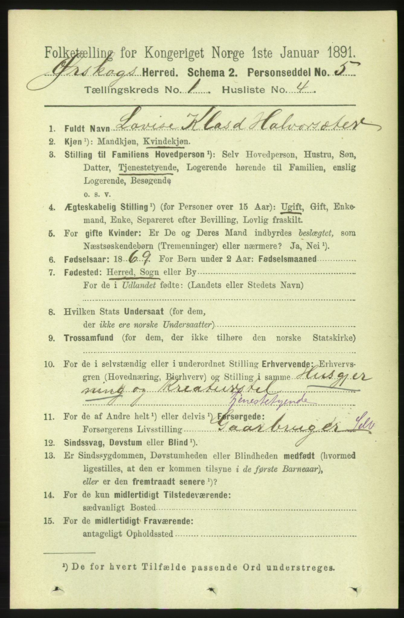 RA, 1891 census for 1527 Ørskog, 1891, p. 111