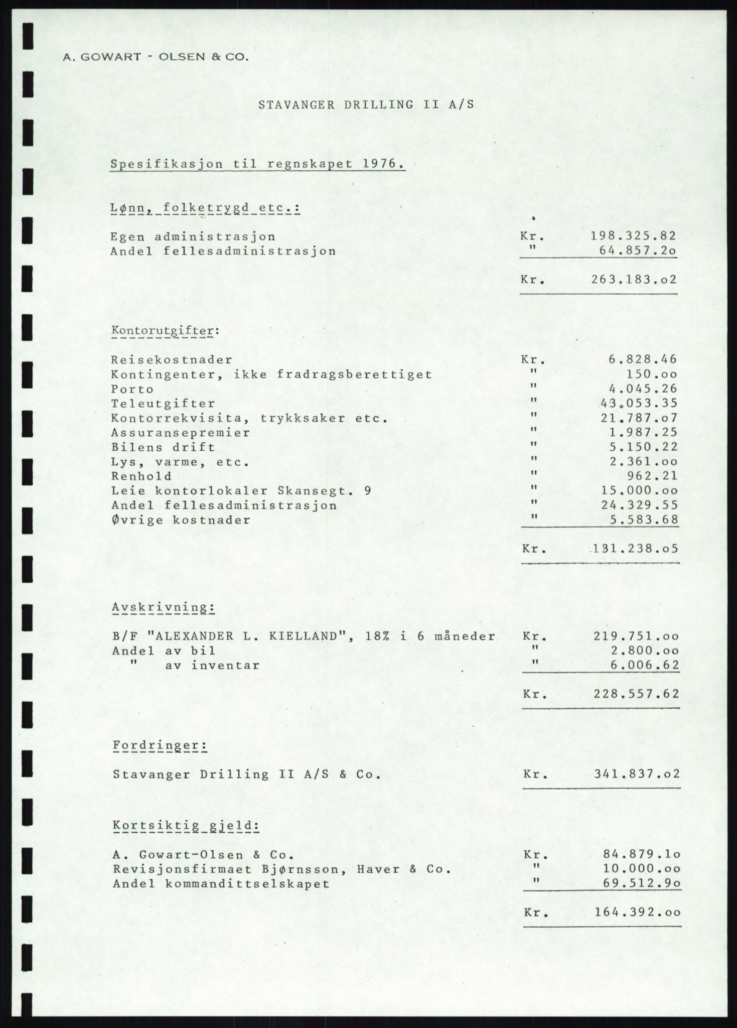 Pa 1503 - Stavanger Drilling AS, AV/SAST-A-101906/A/Ac/L0001: Årsberetninger, 1974-1978, p. 261