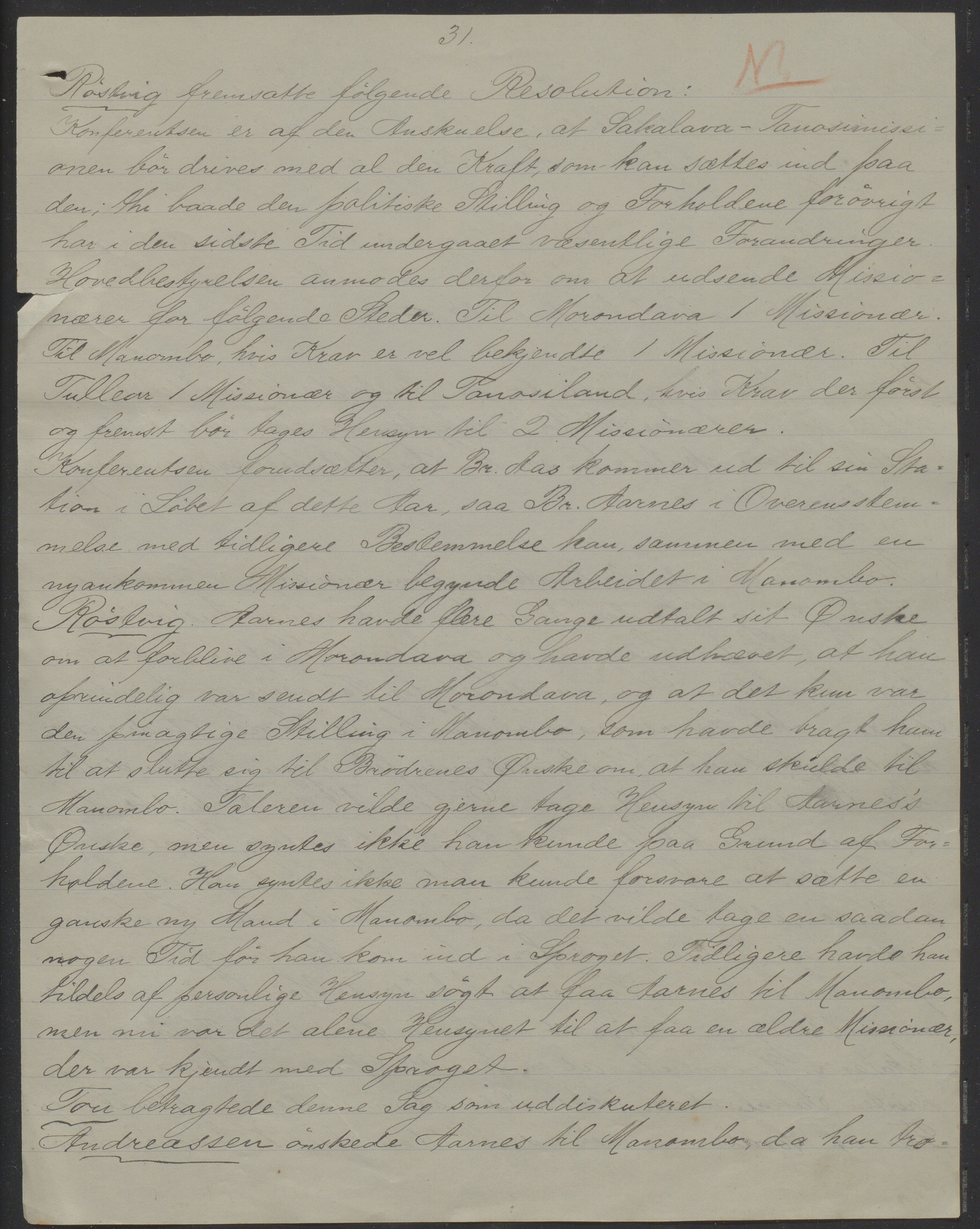 Det Norske Misjonsselskap - hovedadministrasjonen, VID/MA-A-1045/D/Da/Daa/L0039/0003: Konferansereferat og årsberetninger / Konferansereferat fra Vest-Madagaskar., 1892, p. 31