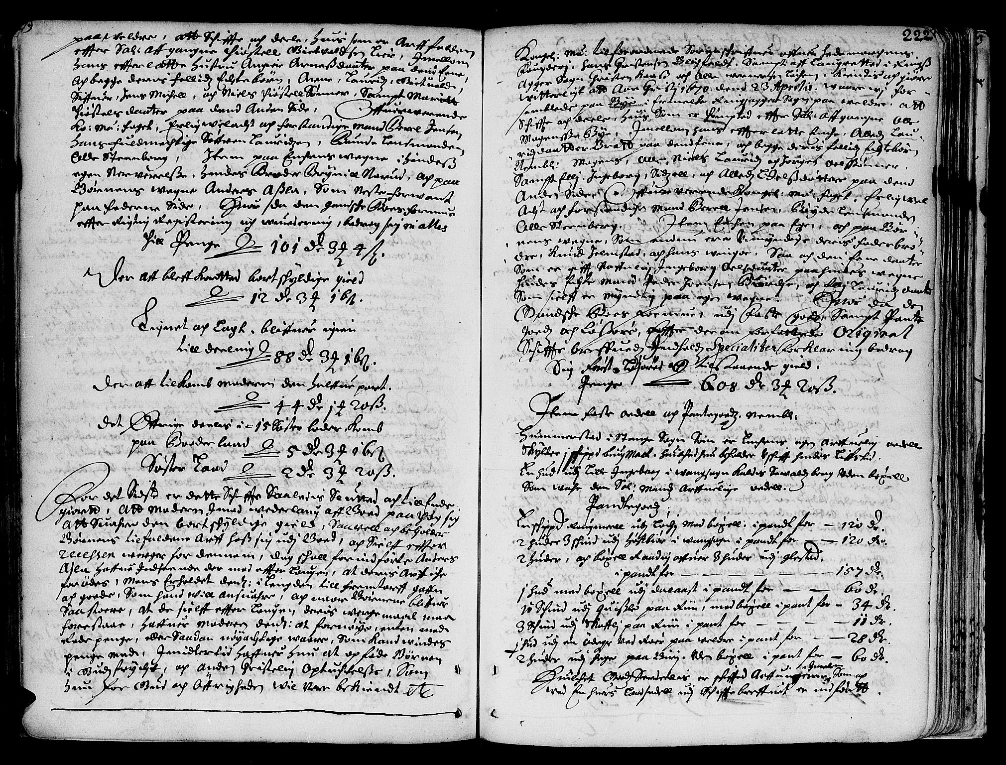 Hedemarken sorenskriveri, SAH/TING-034/J/Ja/L0001: Skifteprotokoll, 1662-1673, p. 221b-222a
