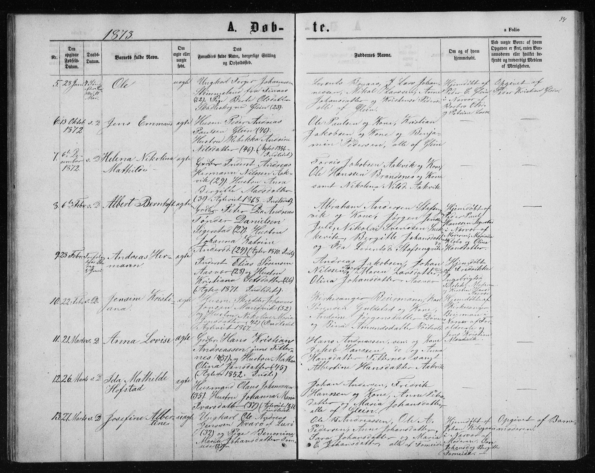 Ministerialprotokoller, klokkerbøker og fødselsregistre - Nordland, SAT/A-1459/835/L0531: Parish register (copy) no. 835C03, 1865-1877, p. 34