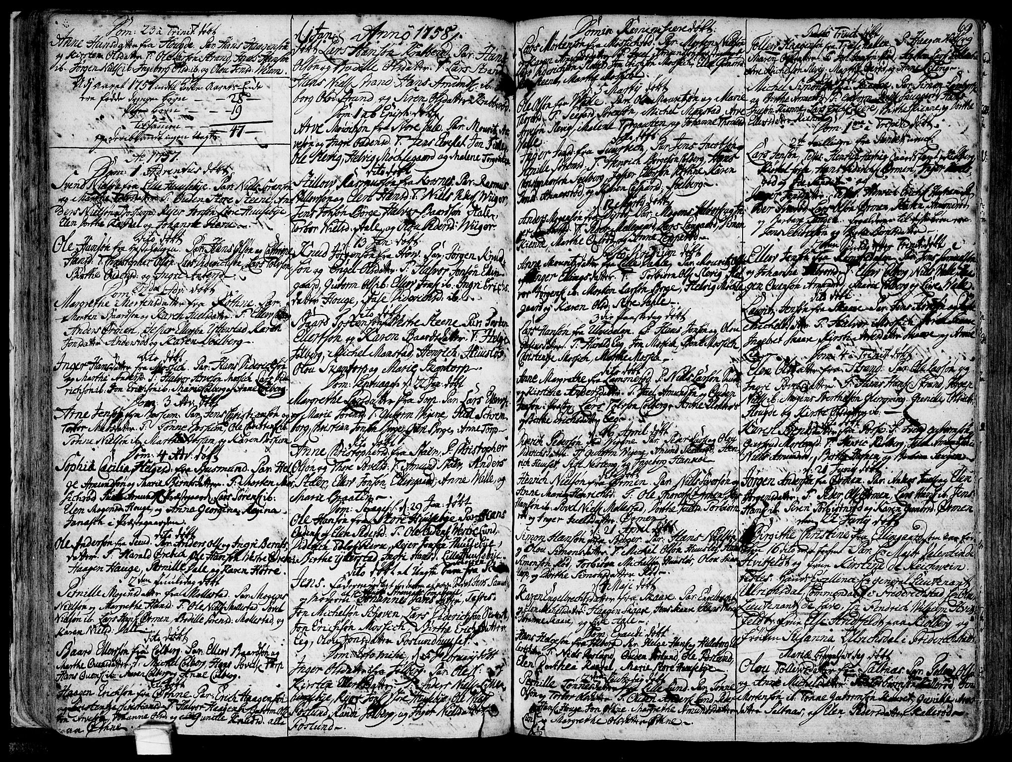 Onsøy prestekontor Kirkebøker, SAO/A-10914/F/Fa/L0001: Parish register (official) no. I 1, 1733-1814, p. 69