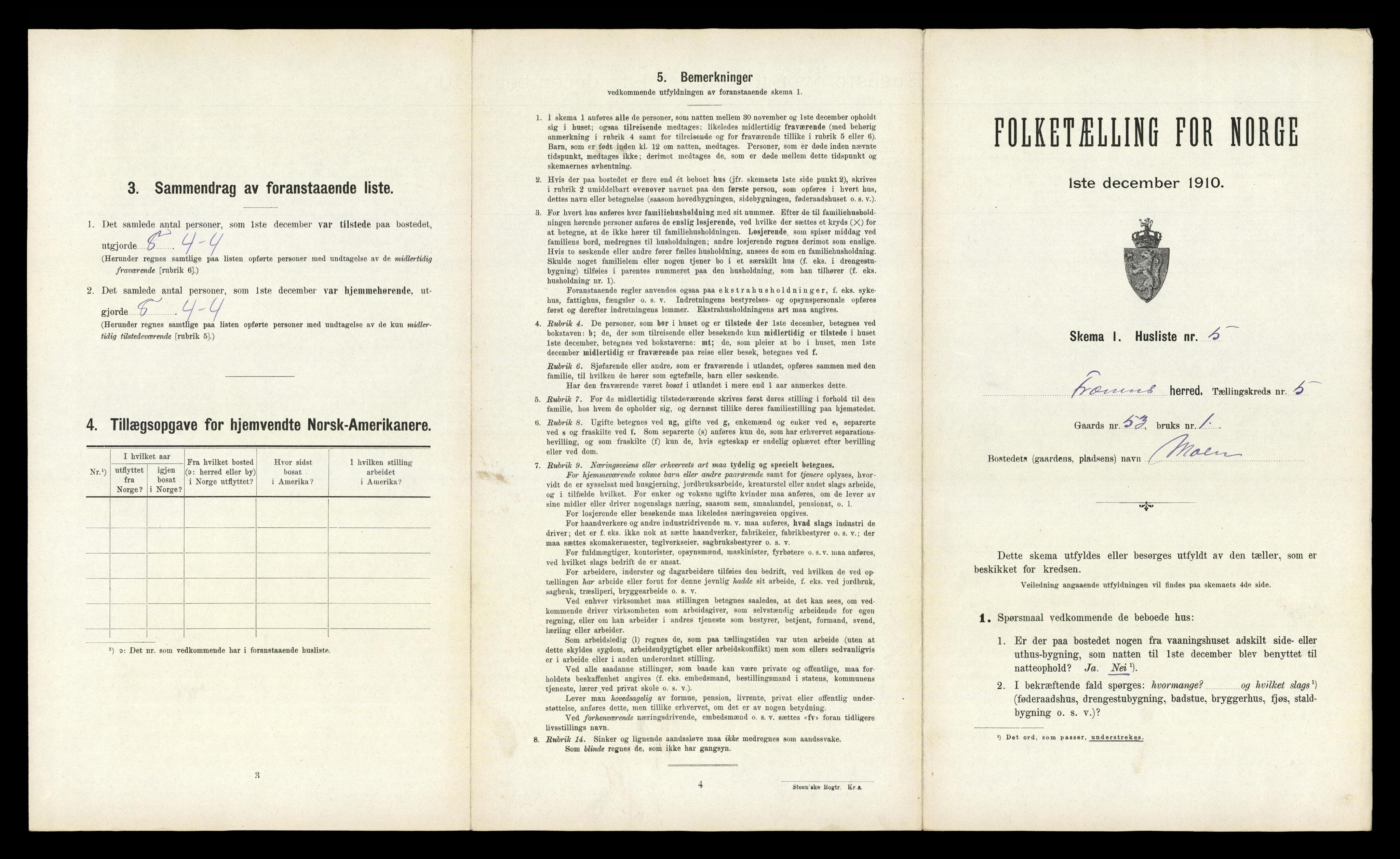 RA, 1910 census for Fræna, 1910, p. 584