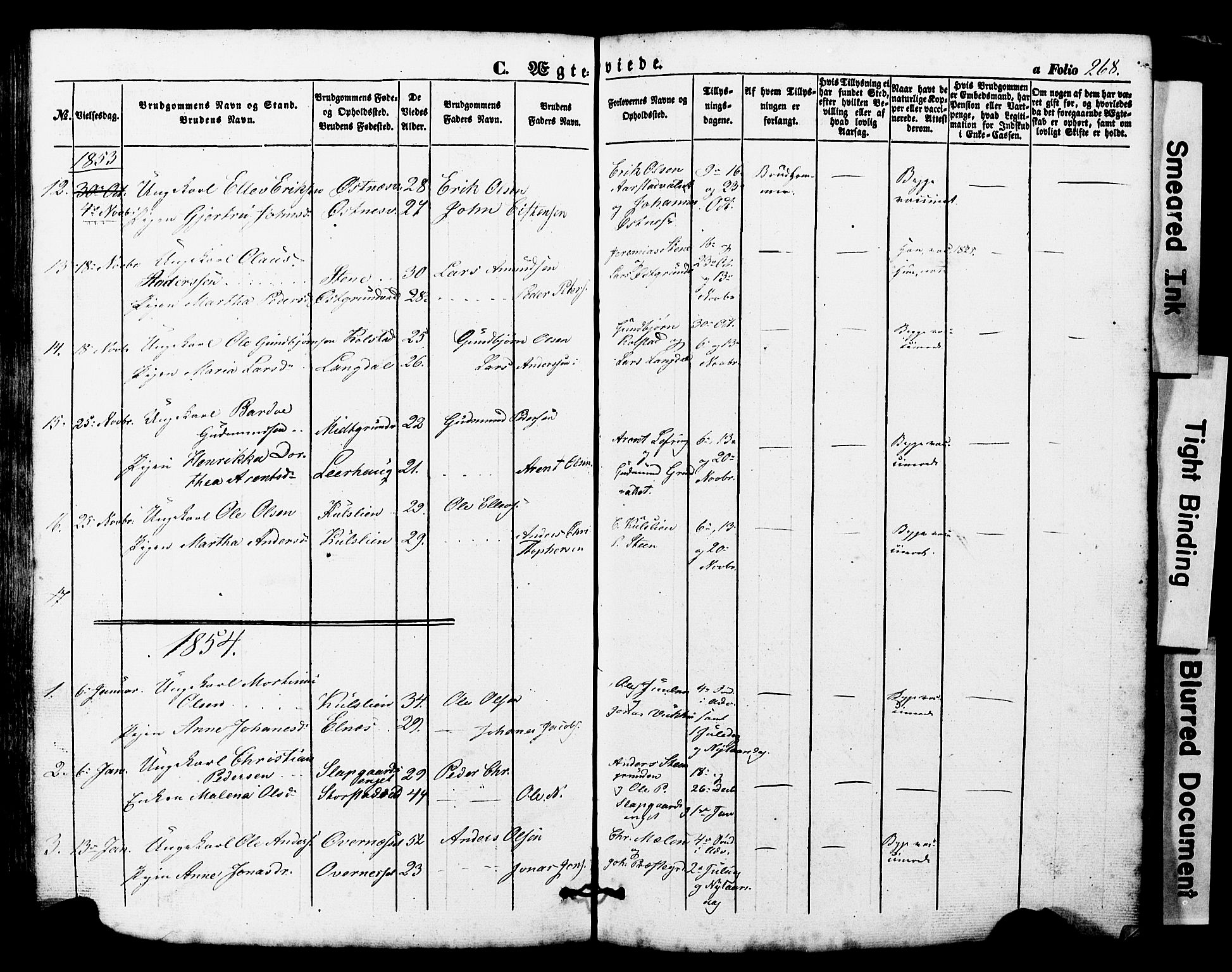 Ministerialprotokoller, klokkerbøker og fødselsregistre - Nord-Trøndelag, SAT/A-1458/724/L0268: Parish register (copy) no. 724C04, 1846-1878, p. 268