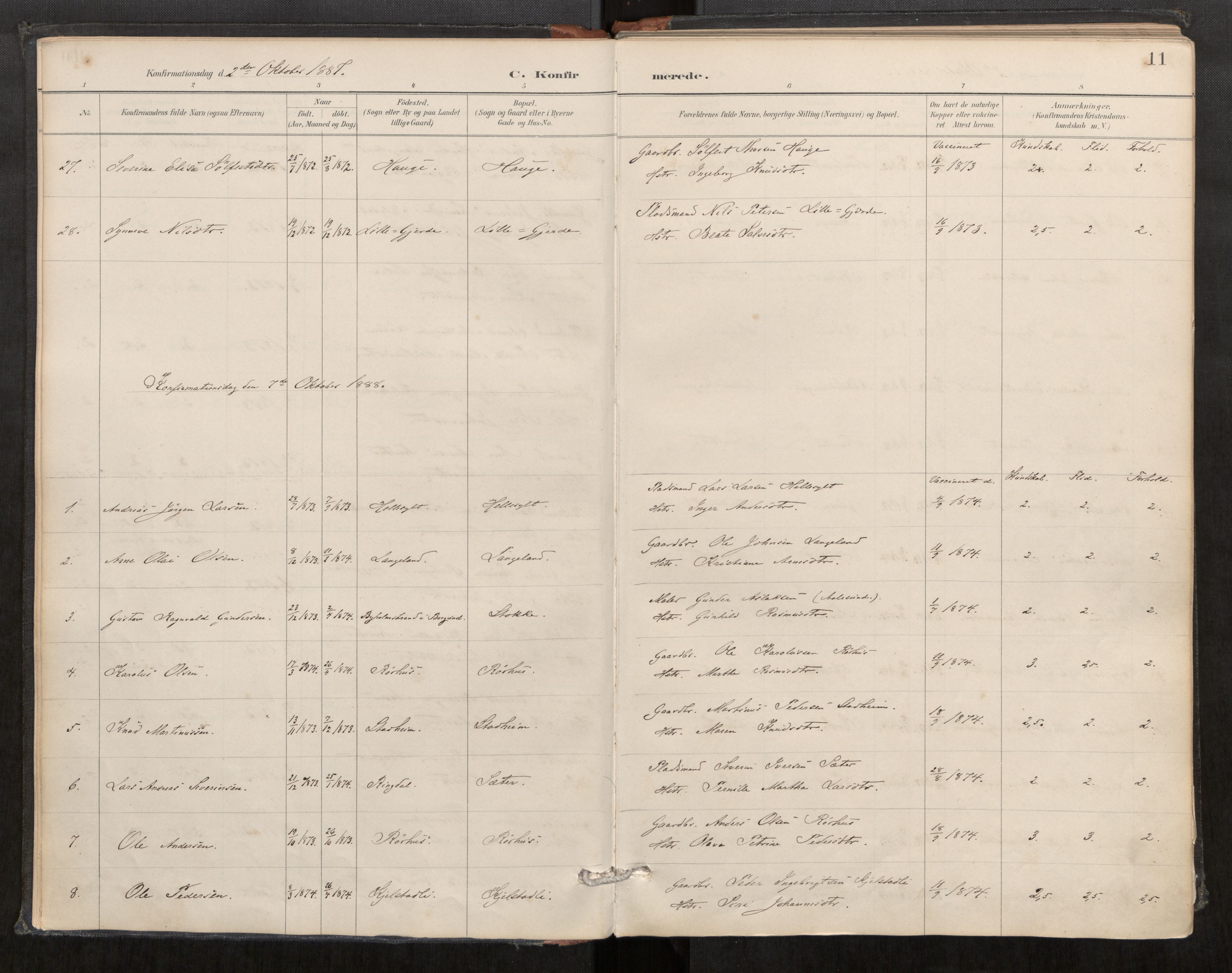 Sunnylven sokneprestkontor, AV/SAT-A-1007/H/Ha/Haa/L0003: Parish register (official) no. 517A10, 1887-1915, p. 11