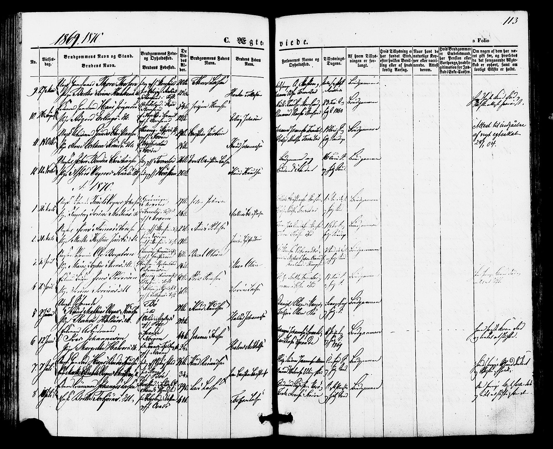 Torvastad sokneprestkontor, AV/SAST-A -101857/H/Ha/Haa/L0010: Parish register (official) no. A 10, 1857-1878, p. 113