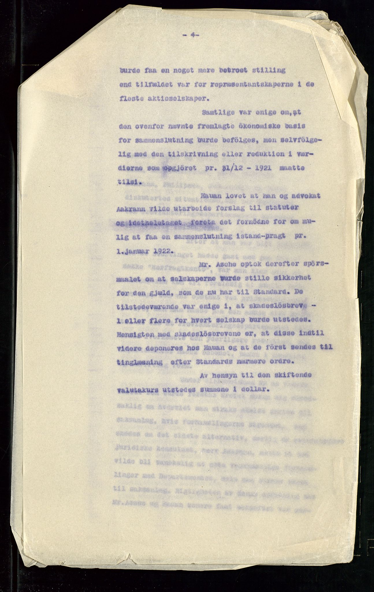 Pa 1536 - Esso Norge as, Vallø Oljeraffineri og lager, AV/SAST-A-101956/A/Aa/L0001/0003: Generalforsamlinger og bilag til generalforsamlinger / Vallø styre og generalforsamling, 1905-1933