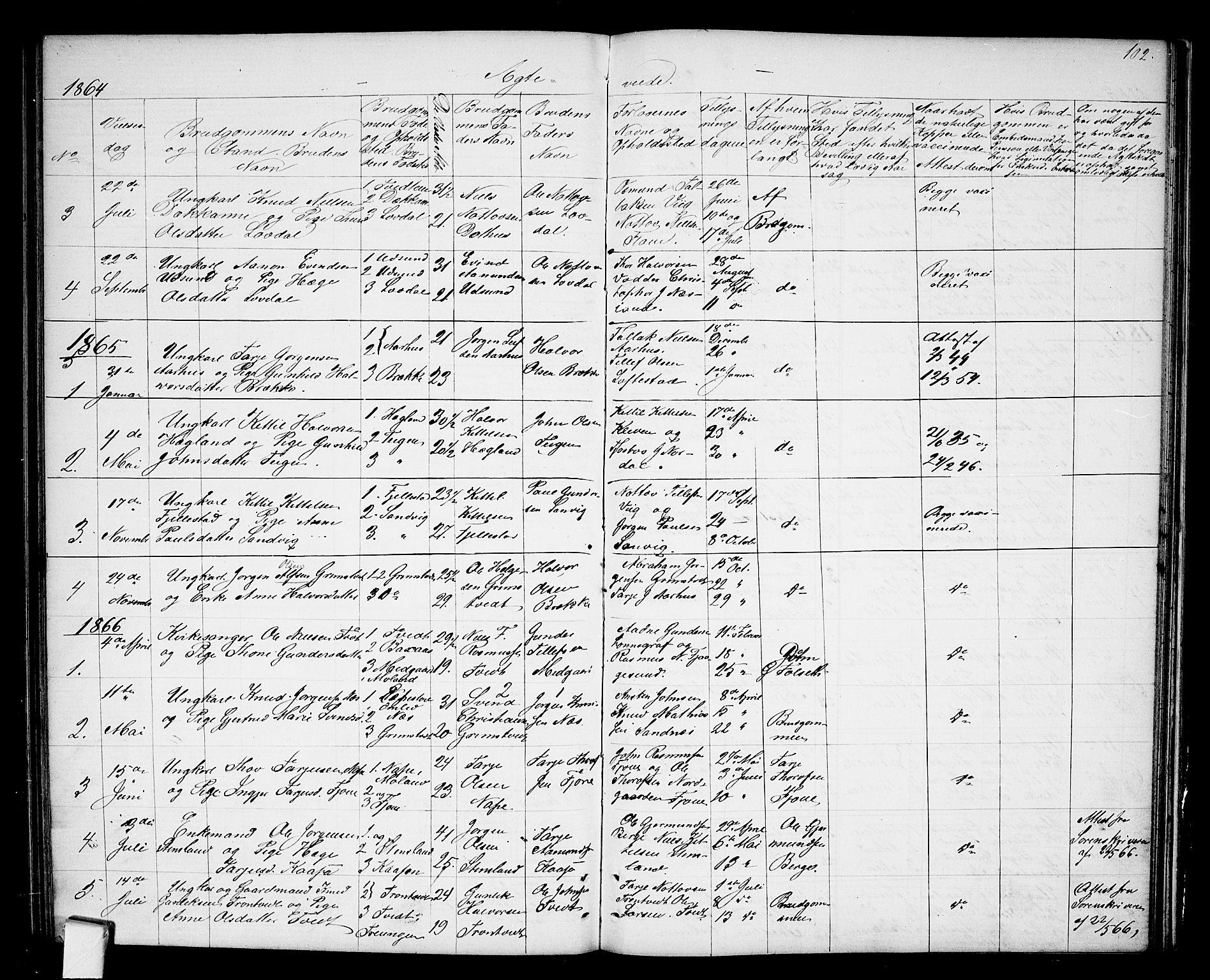 Nissedal kirkebøker, SAKO/A-288/G/Ga/L0002: Parish register (copy) no. I 2, 1861-1887, p. 102