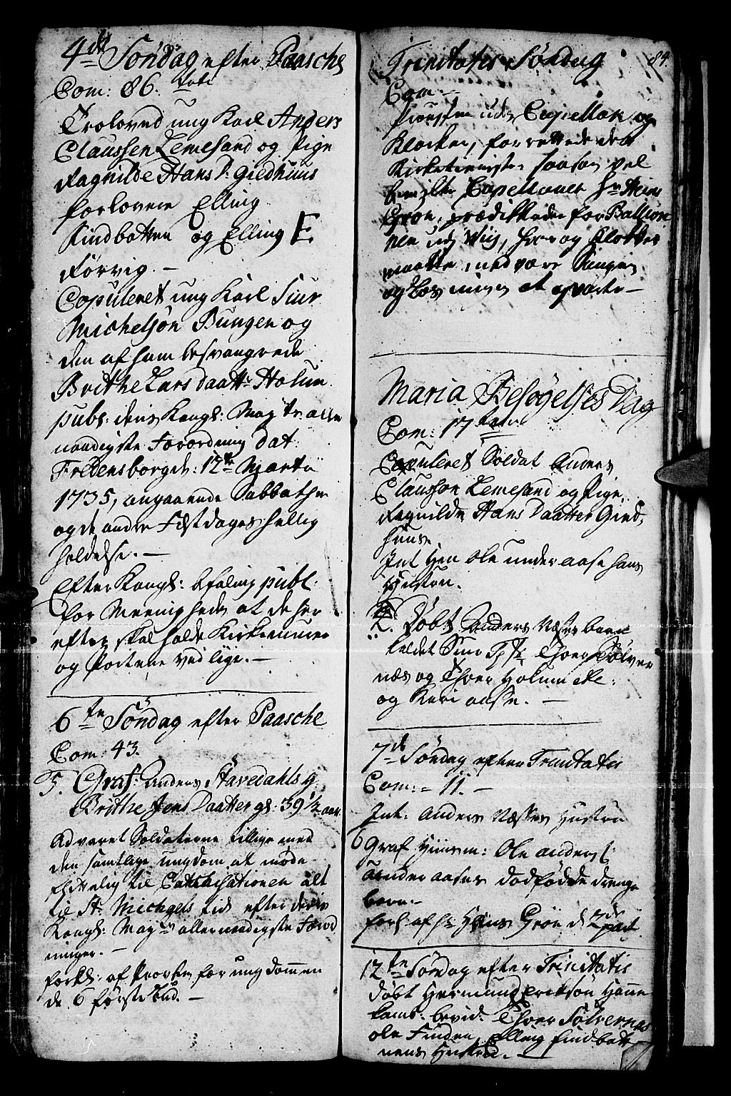 Vik sokneprestembete, SAB/A-81501: Parish register (official) no. A 1 /2, 1727-1739, p. 84
