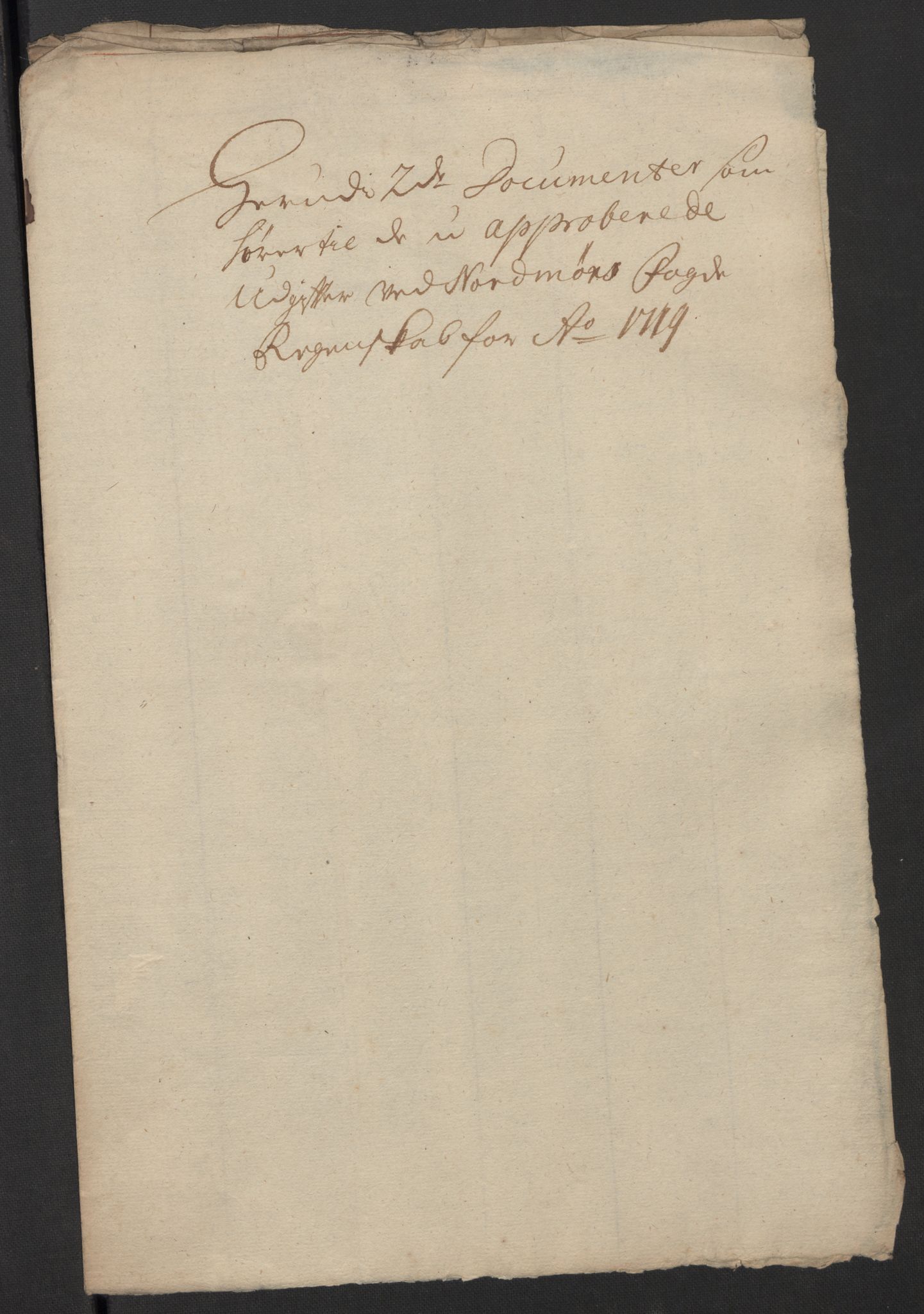 Rentekammeret inntil 1814, Reviderte regnskaper, Fogderegnskap, RA/EA-4092/R56/L3752: Fogderegnskap Nordmøre, 1719, p. 343