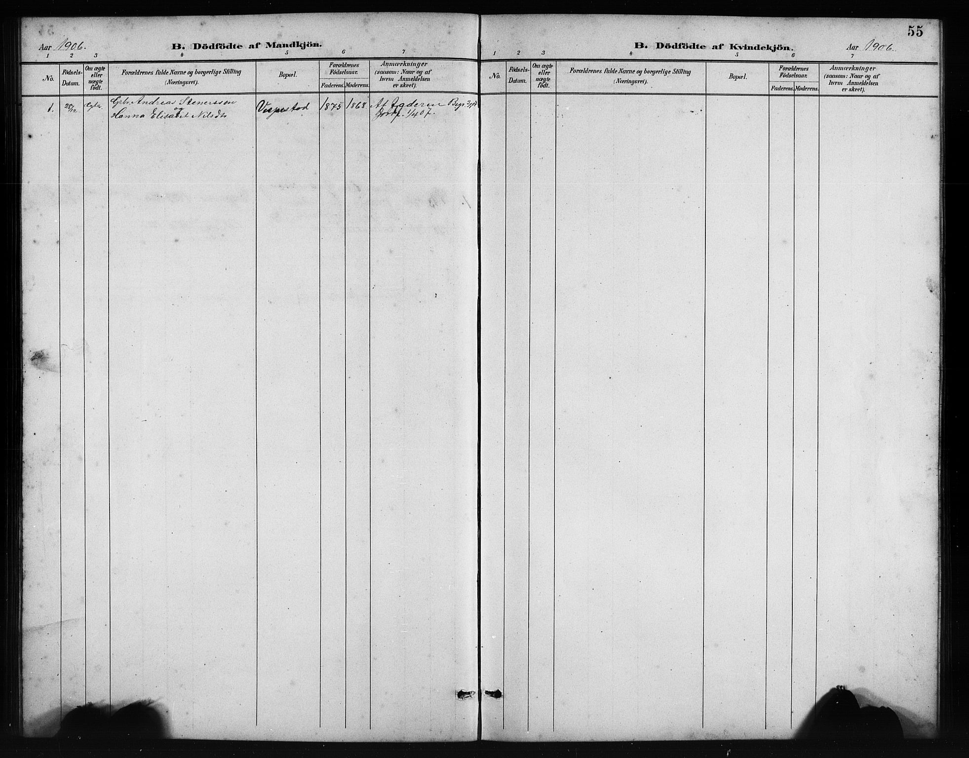 Finnås sokneprestembete, AV/SAB-A-99925/H/Ha/Hab/Habc/L0002: Parish register (copy) no. C 2, 1887-1906, p. 55