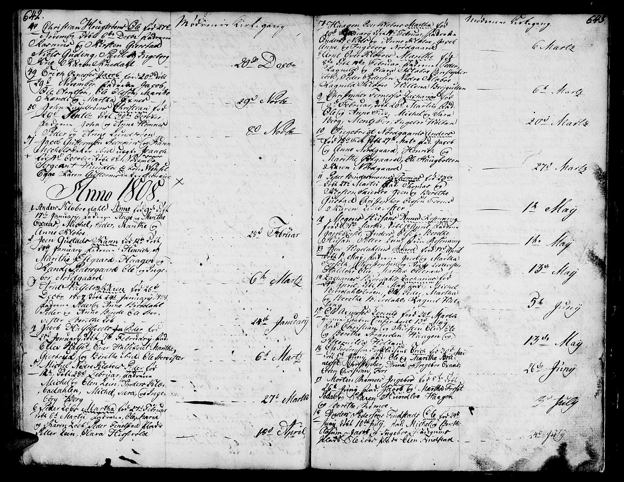 Ministerialprotokoller, klokkerbøker og fødselsregistre - Nord-Trøndelag, SAT/A-1458/746/L0440: Parish register (official) no. 746A02, 1760-1815, p. 642-643
