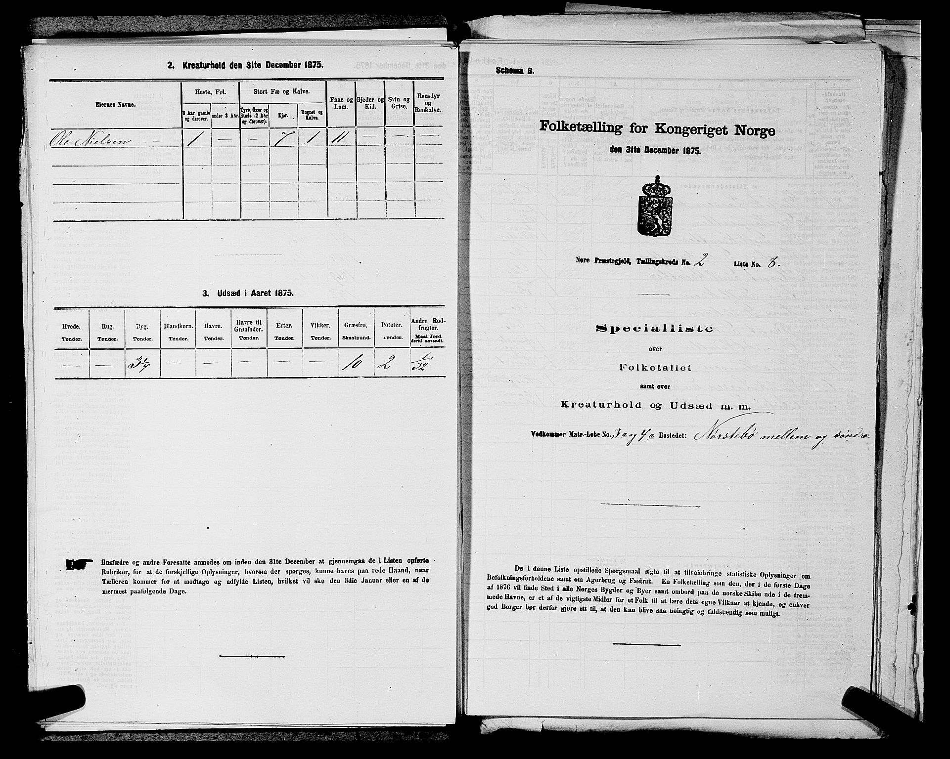 SAKO, 1875 census for 0633P Nore, 1875, p. 316