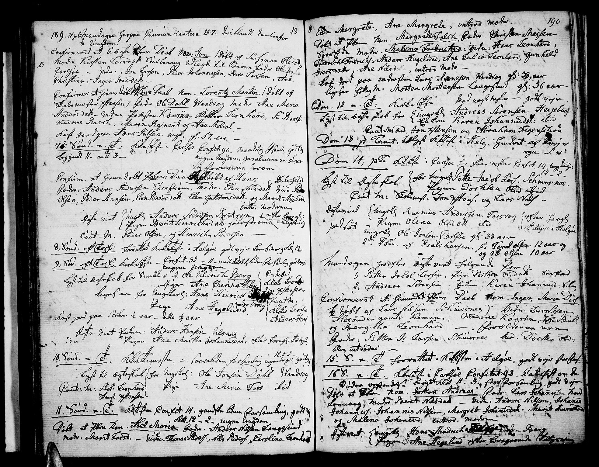 Karlsøy sokneprestembete, AV/SATØ-S-1299/H/Ha/Haa/L0001kirke: Parish register (official) no. 1, 1775-1823, p. 189-190