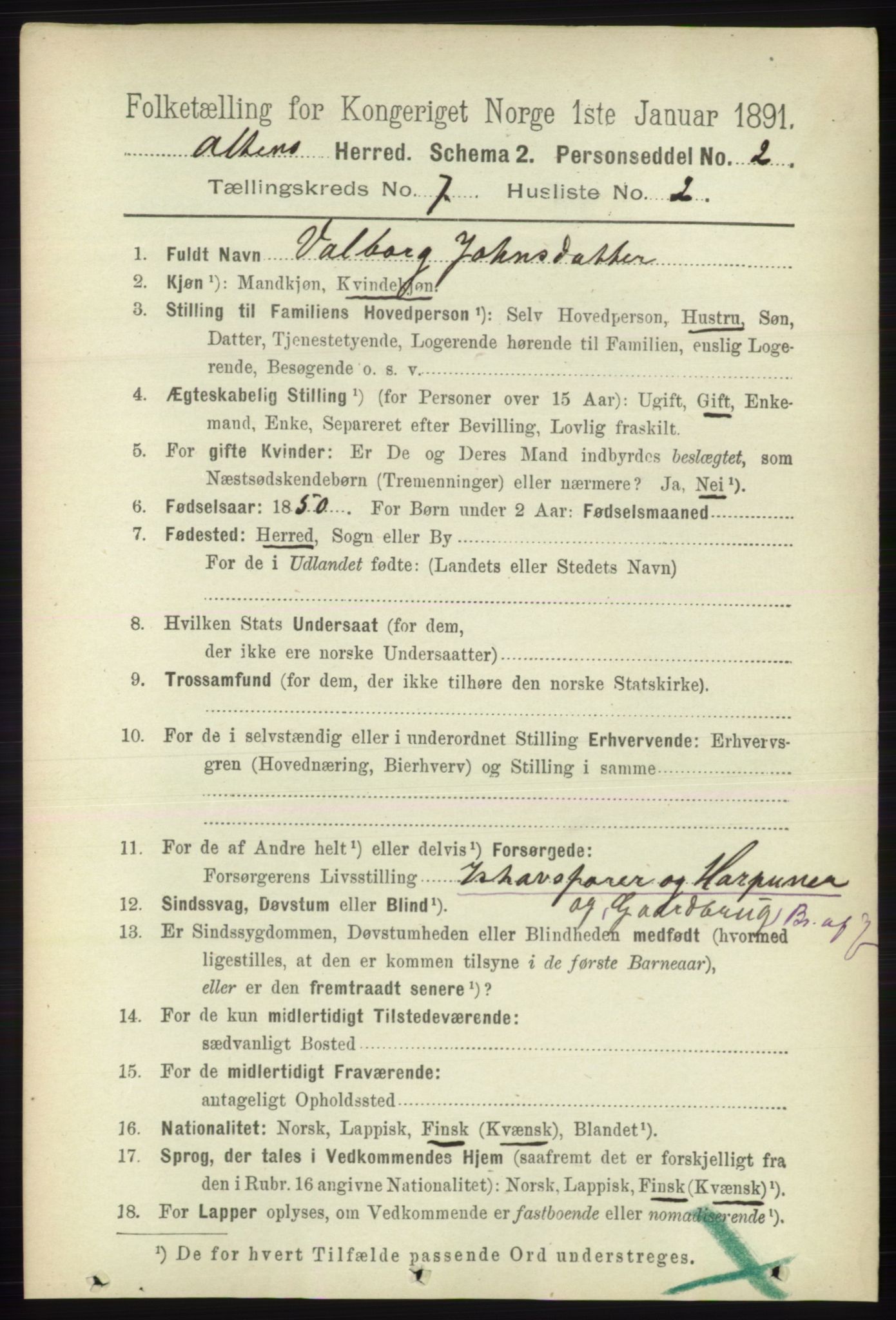 RA, 1891 census for 2012 Alta, 1891, p. 2112