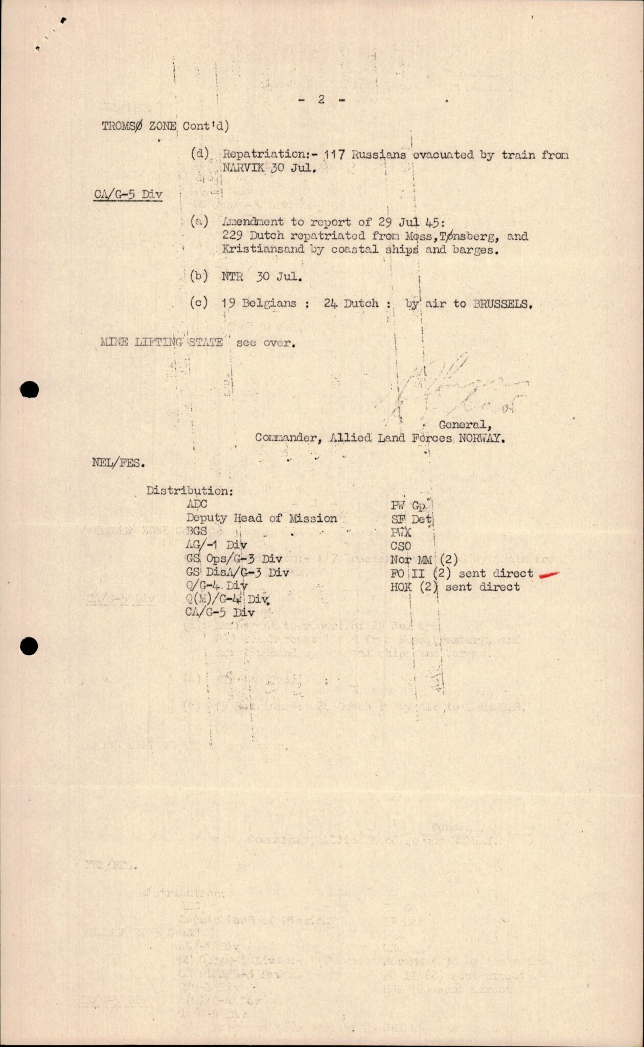 Forsvarets Overkommando. 2 kontor. Arkiv 11.4. Spredte tyske arkivsaker, AV/RA-RAFA-7031/D/Dar/Darc/L0017: FO.II, 1945, p. 1124