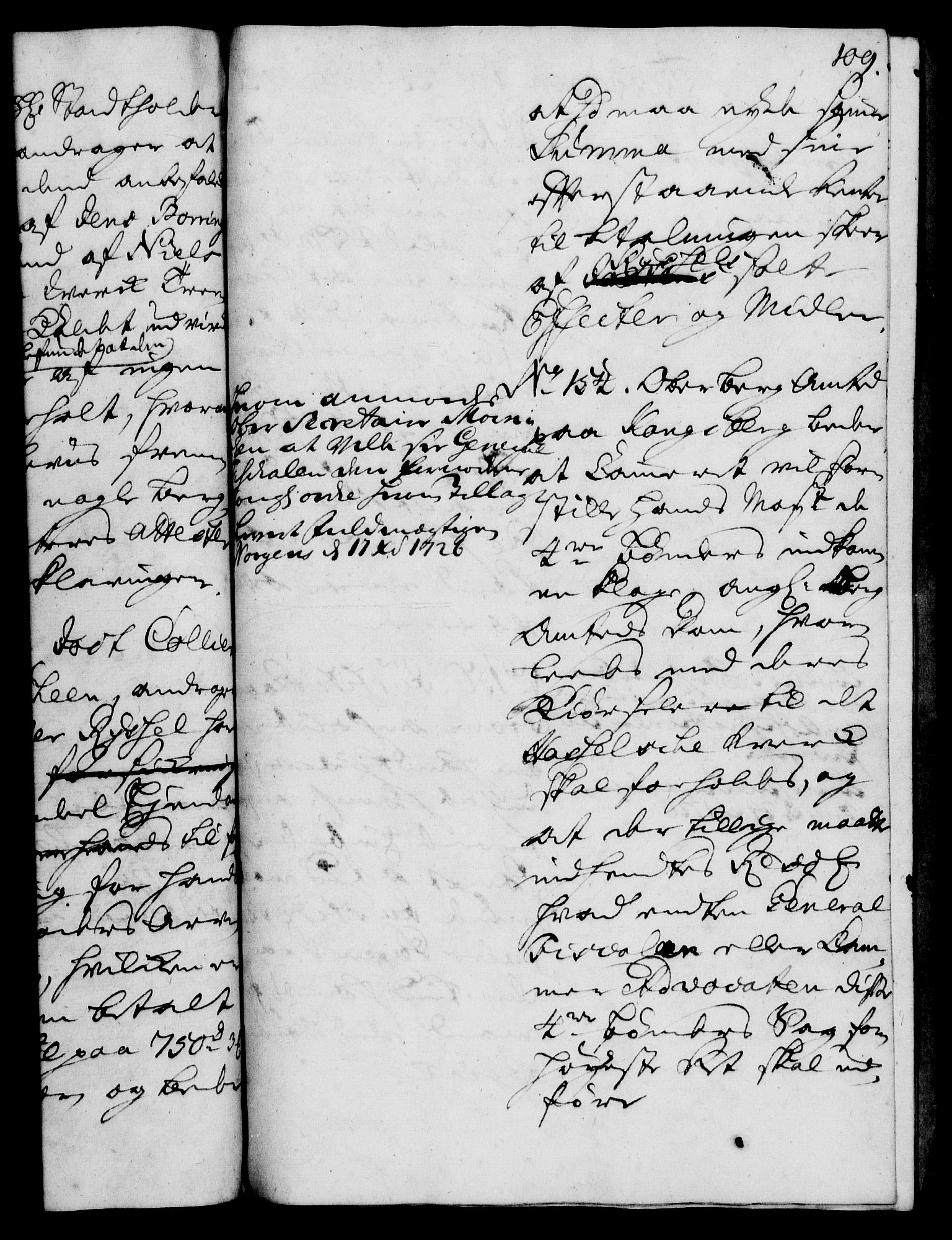 Rentekammeret, Kammerkanselliet, RA/EA-3111/G/Gh/Gha/L0009: Norsk ekstraktmemorialprotokoll (merket RK 53.54), 1726-1728, p. 109