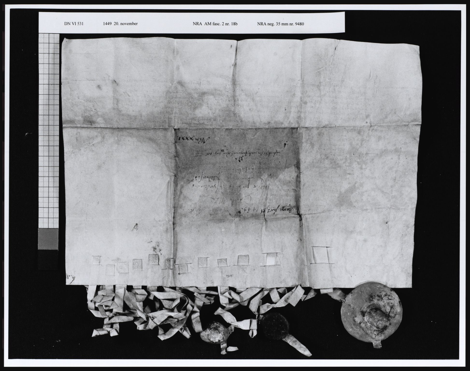 Riksarkivets diplomsamling, RA/EA-5965/F05/L0009: NRA AM Fasc. 2 nr. 15-20, 1349-1449, p. 16