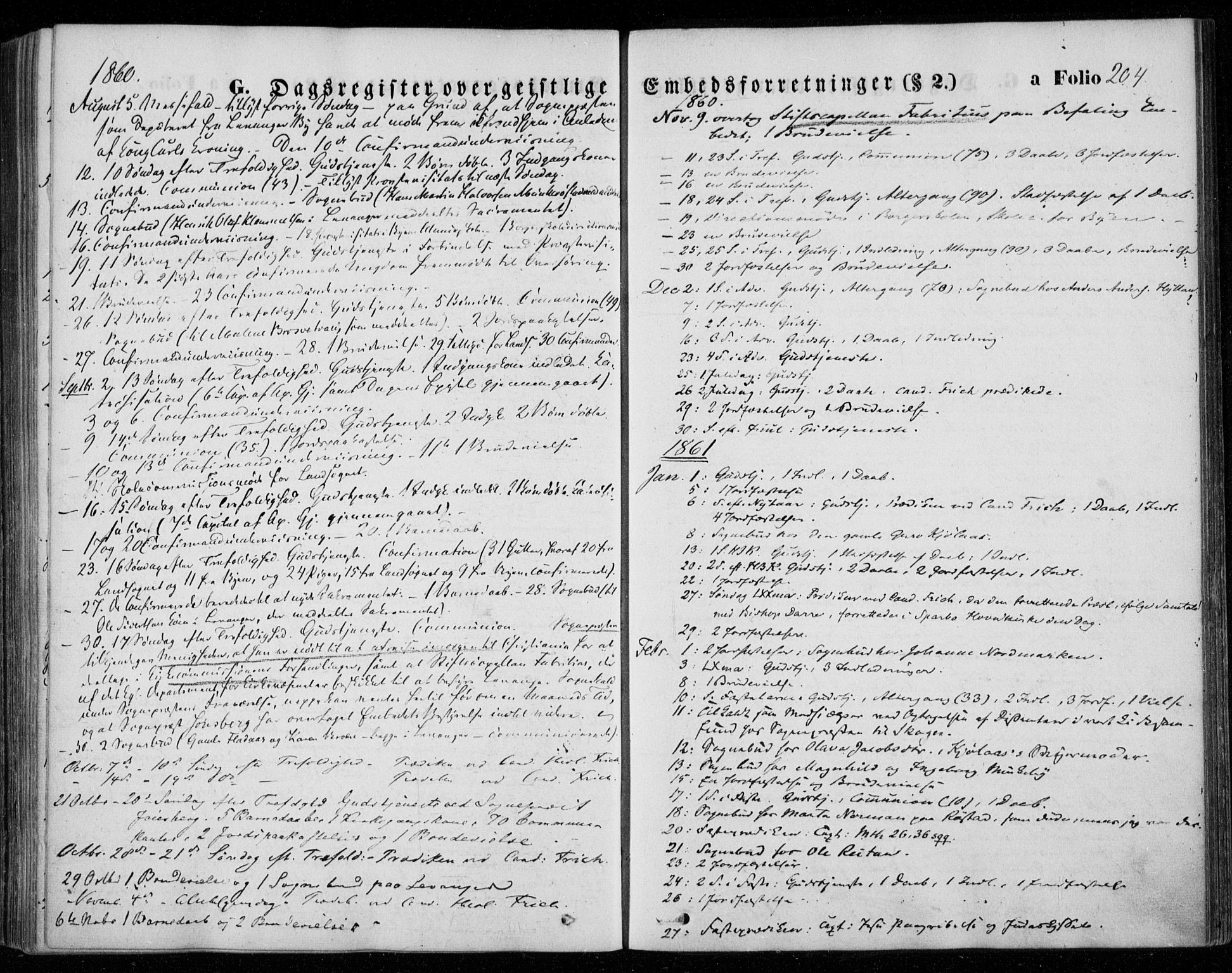 Ministerialprotokoller, klokkerbøker og fødselsregistre - Nord-Trøndelag, SAT/A-1458/720/L0184: Parish register (official) no. 720A02 /1, 1855-1863, p. 204