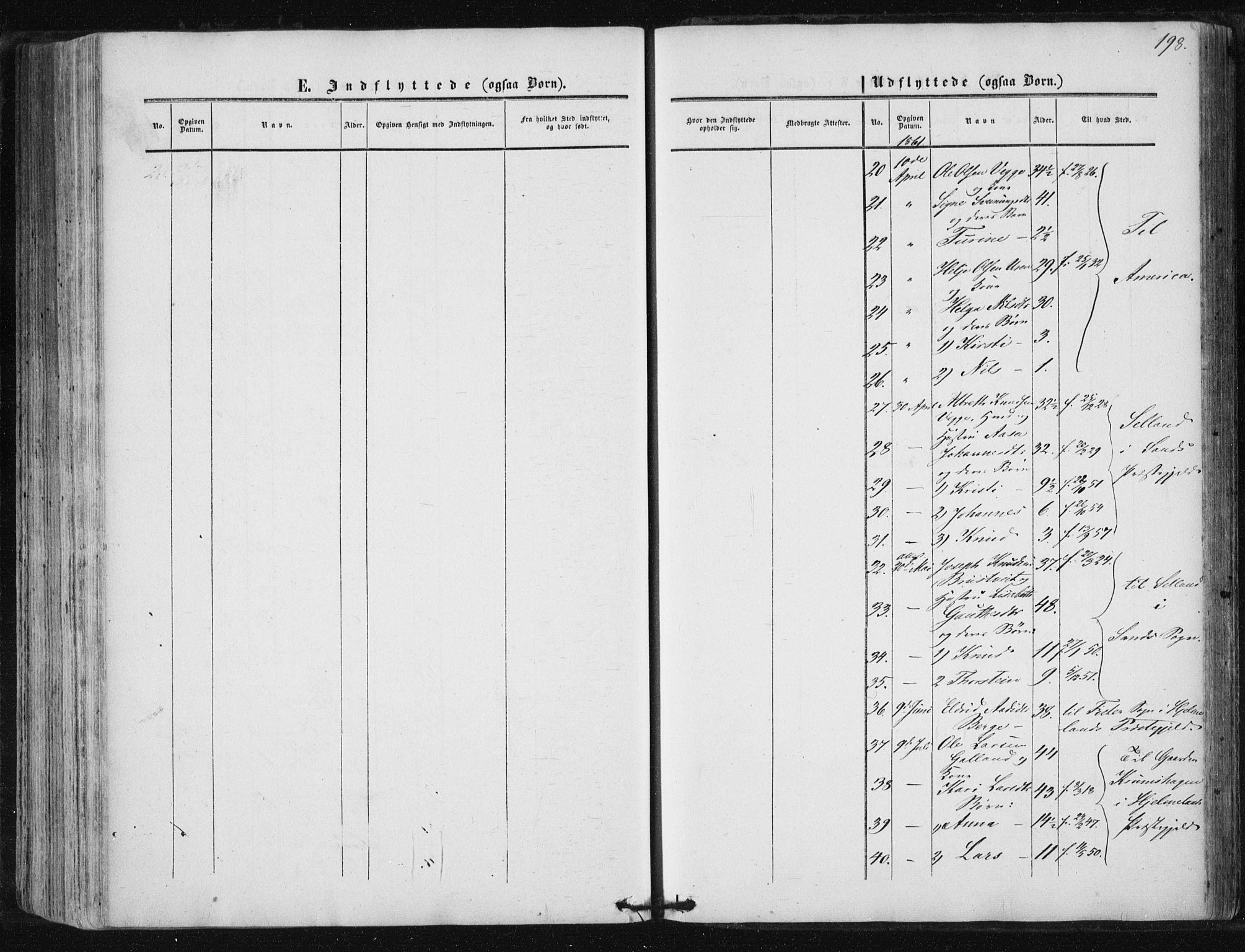 Suldal sokneprestkontor, AV/SAST-A-101845/01/IV/L0009: Parish register (official) no. A 9, 1854-1868, p. 198