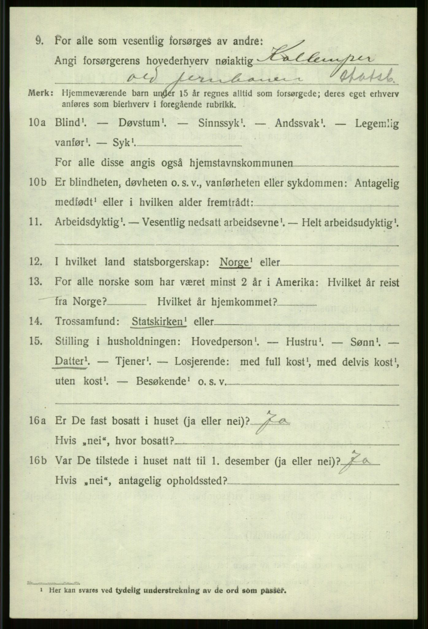 SAB, 1920 census for Voss, 1920, p. 17682