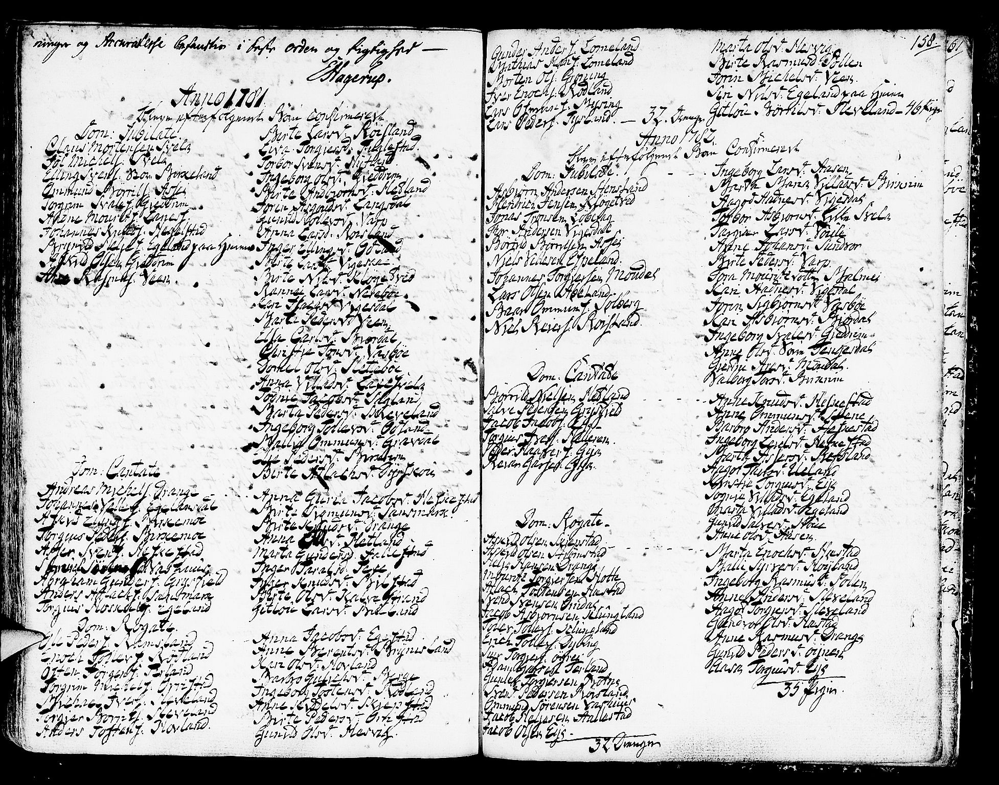 Helleland sokneprestkontor, SAST/A-101810: Parish register (official) no. A 2 /1, 1762-1791, p. 158