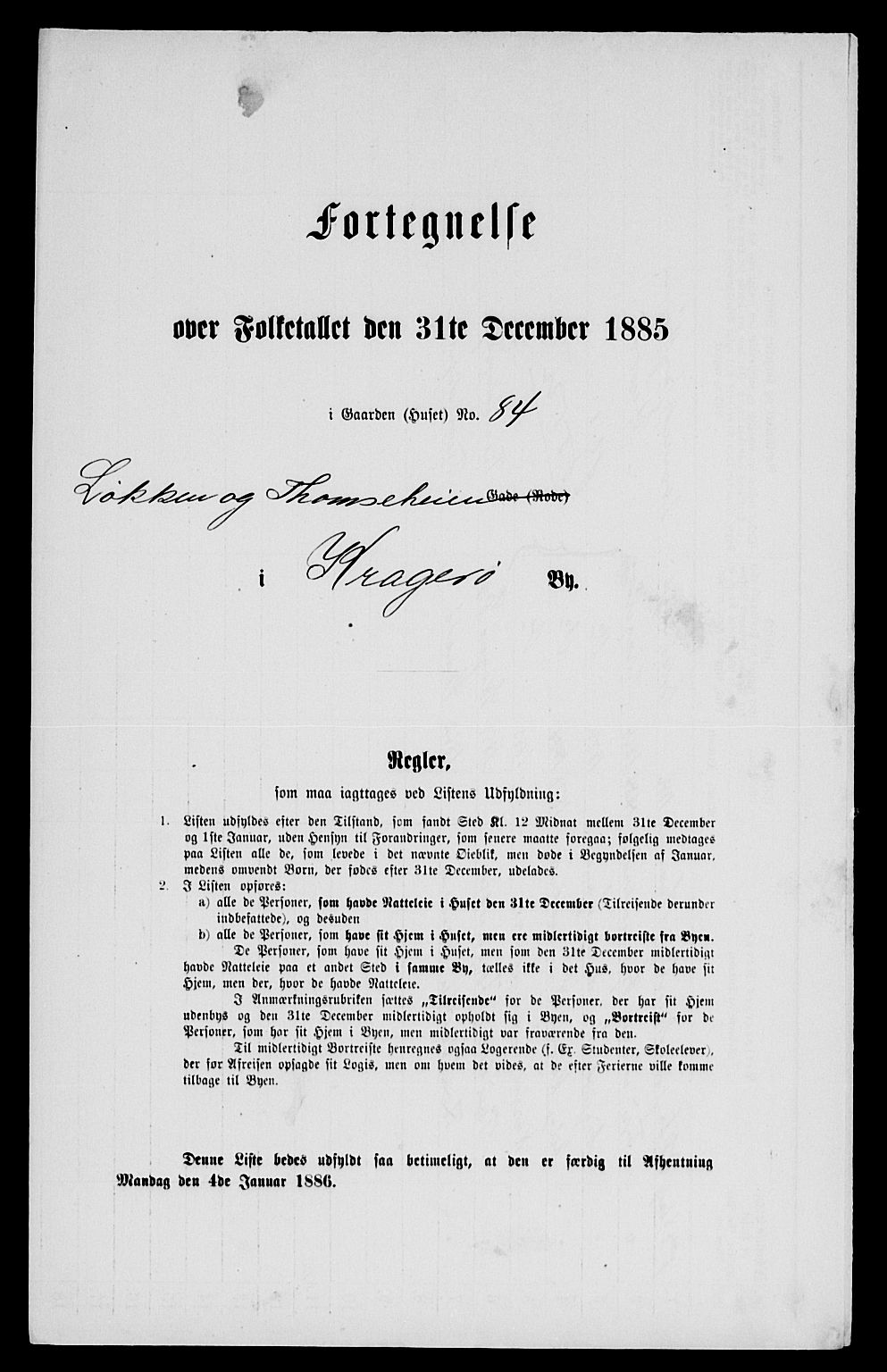 SAKO, 1885 census for 0801 Kragerø, 1885, p. 821