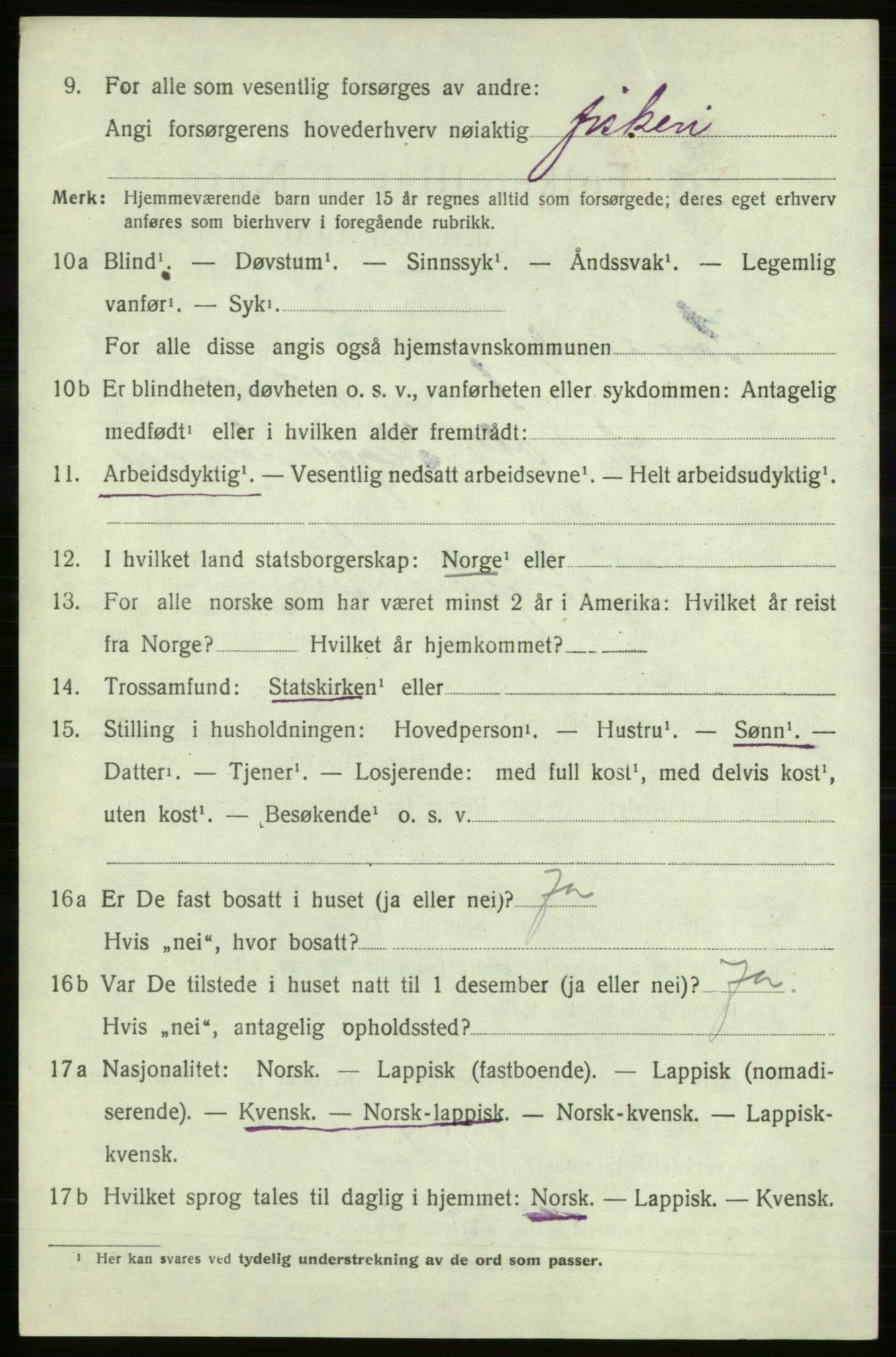 SATØ, 1920 census for Sørøysund rural district, 1920, p. 3607