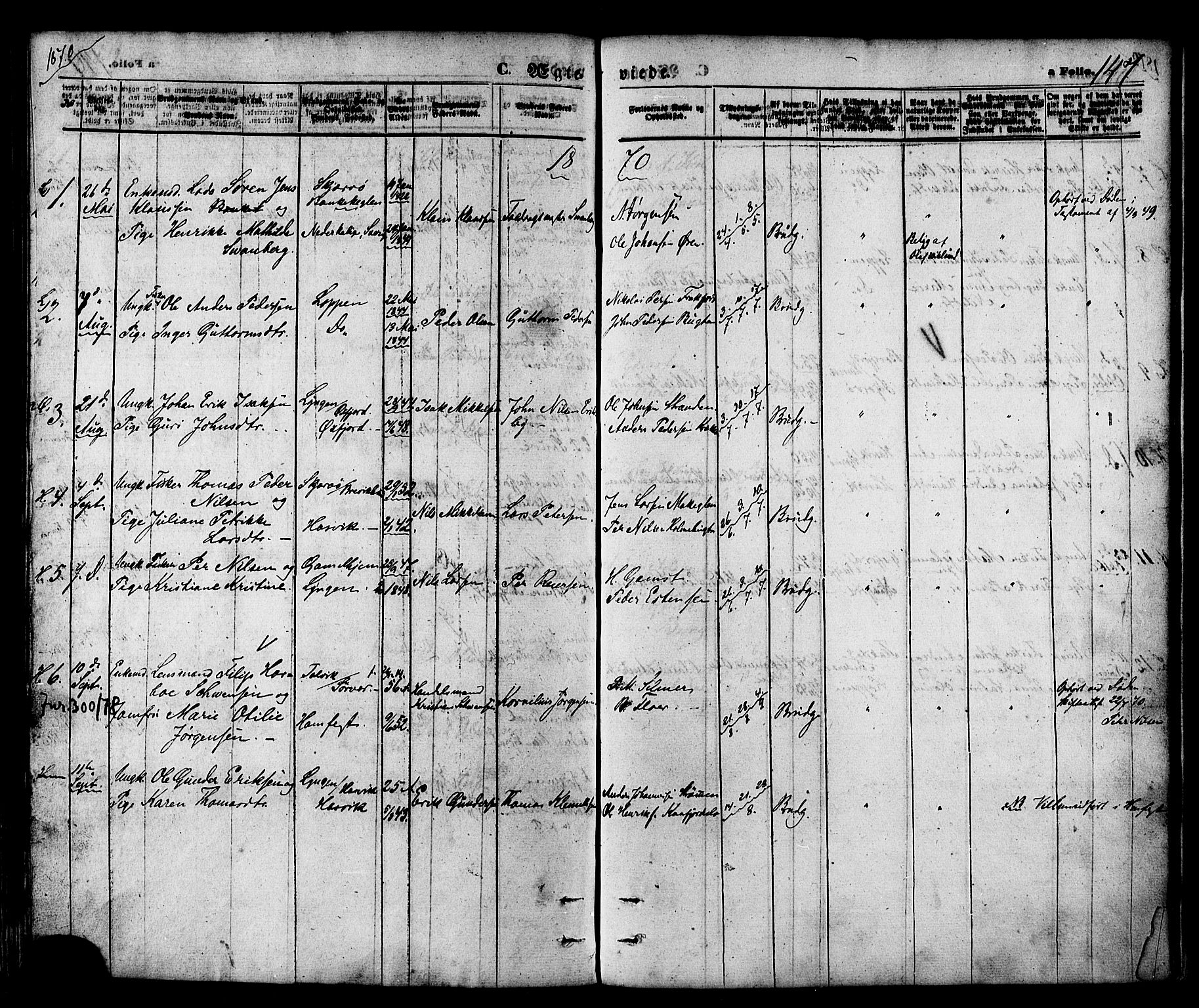 Loppa sokneprestkontor, SATØ/S-1339/H/Ha/L0005kirke: Parish register (official) no. 5, 1869-1878, p. 147