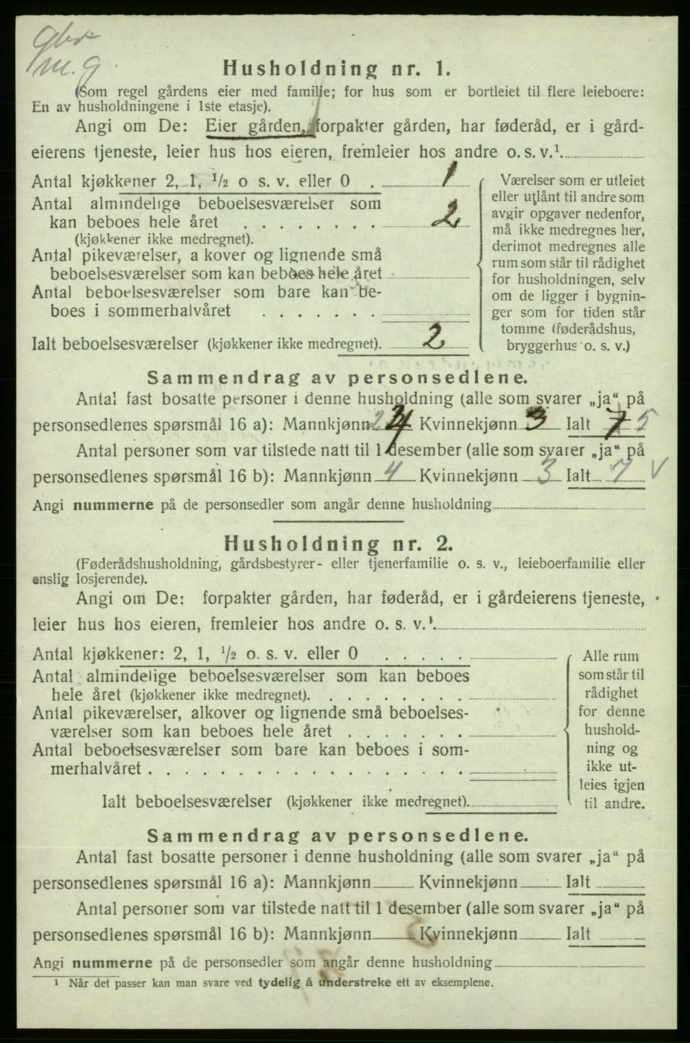 SAB, 1920 census for Skånevik, 1920, p. 1313