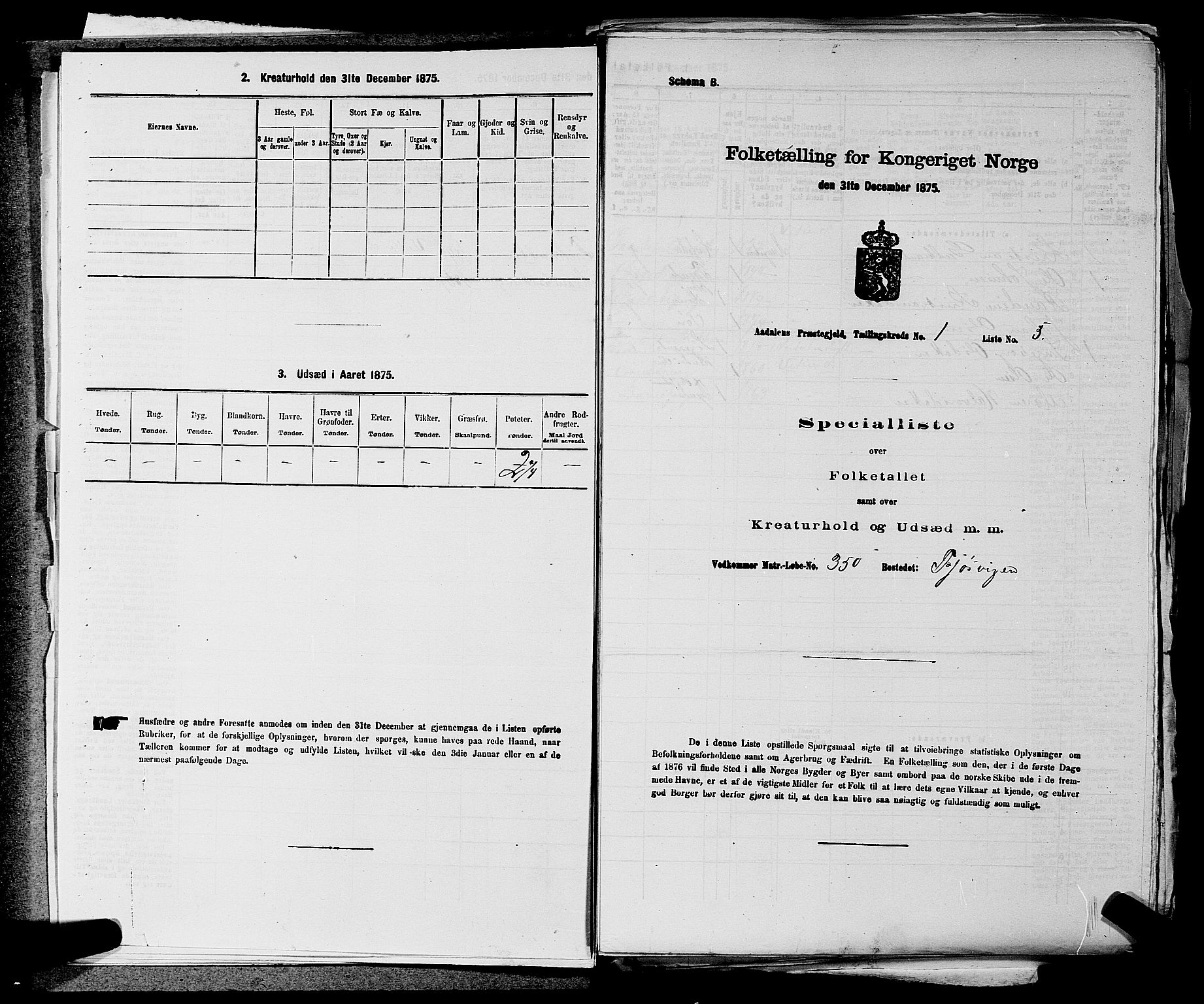 SAKO, 1875 census for 0614P Ådal, 1875, p. 37