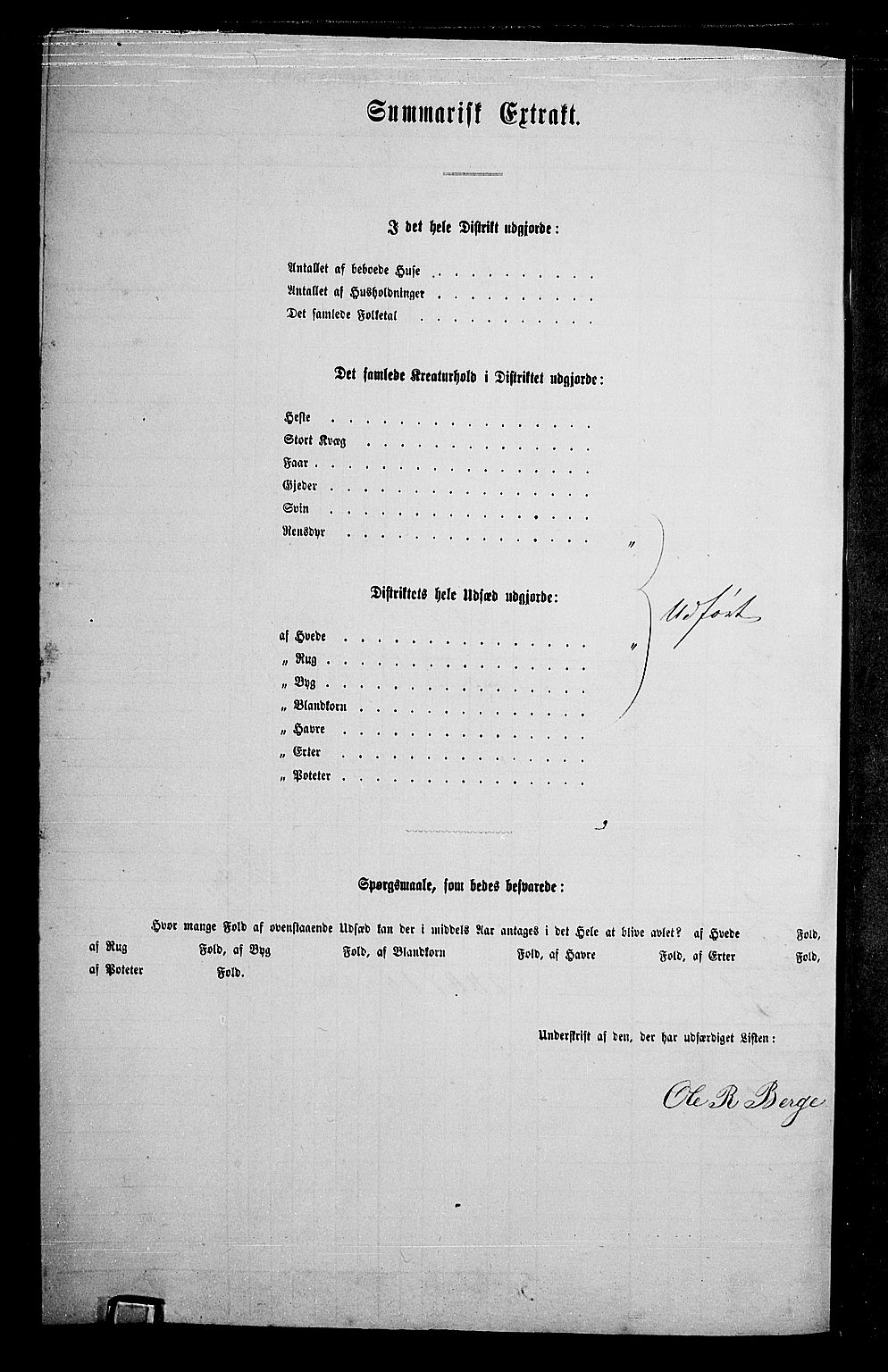 RA, 1865 census for Vestre Slidre, 1865, p. 134