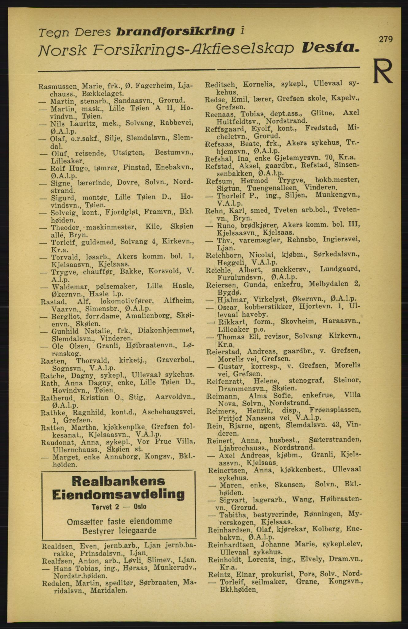 Aker adressebok/adressekalender, PUBL/001/A/003: Akers adressekalender, 1924-1925, p. 279