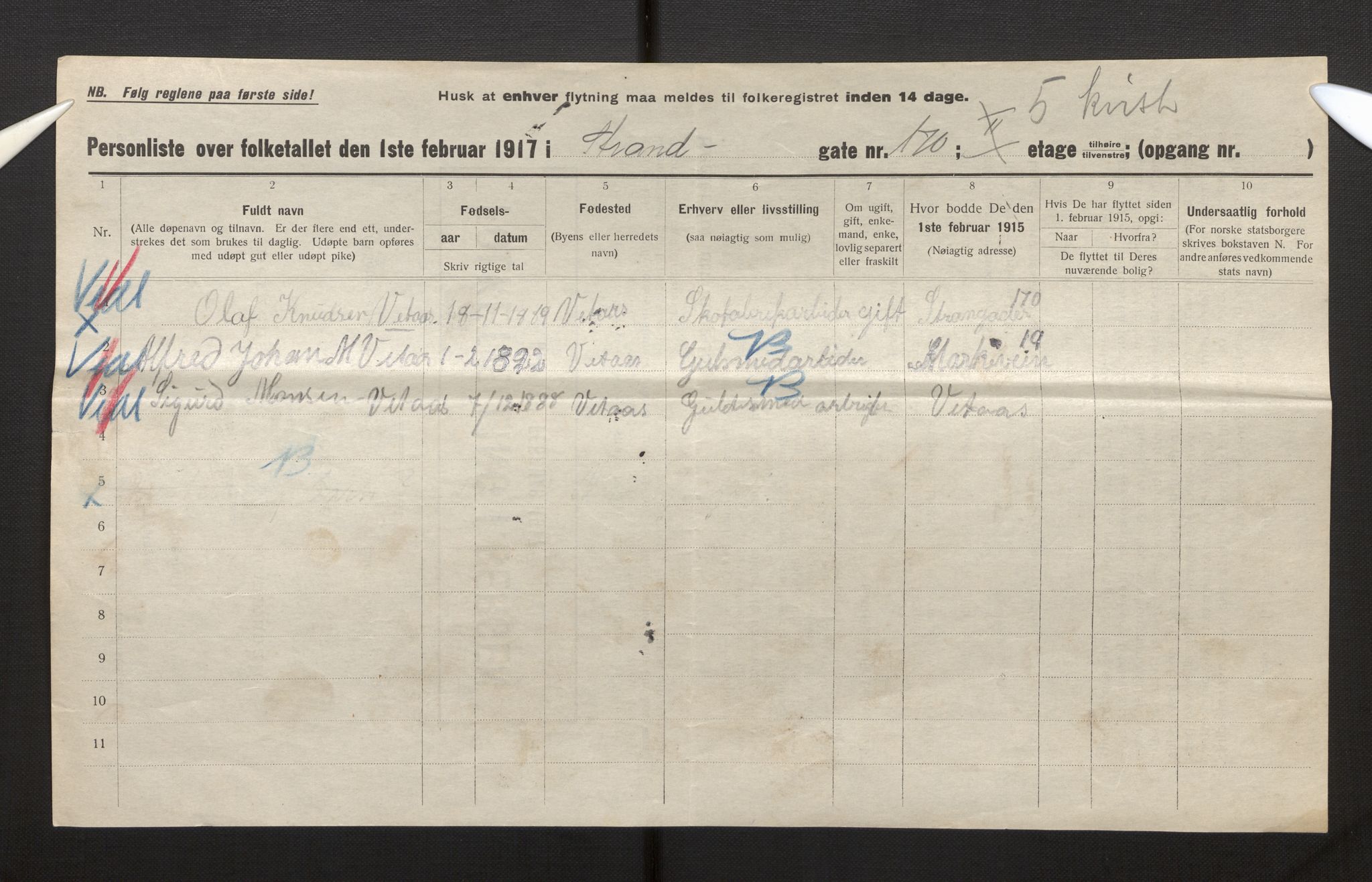 SAB, Municipal Census 1917 for Bergen, 1917, p. 38398