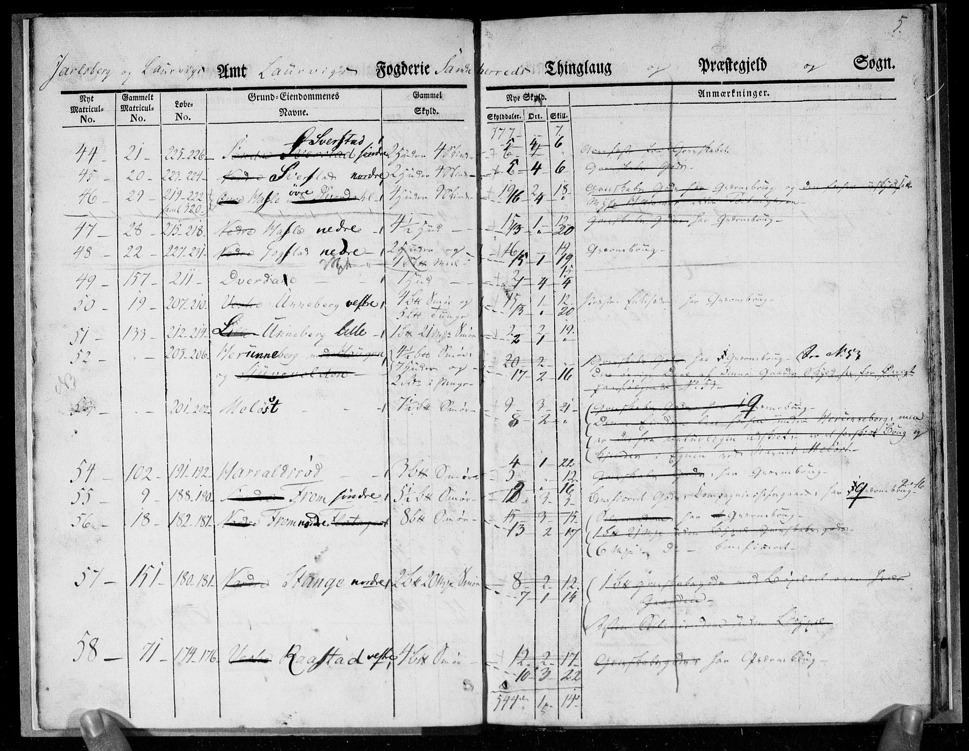 Hovedmatrikkelkommisjonen, AV/RA-S-1529, 1833