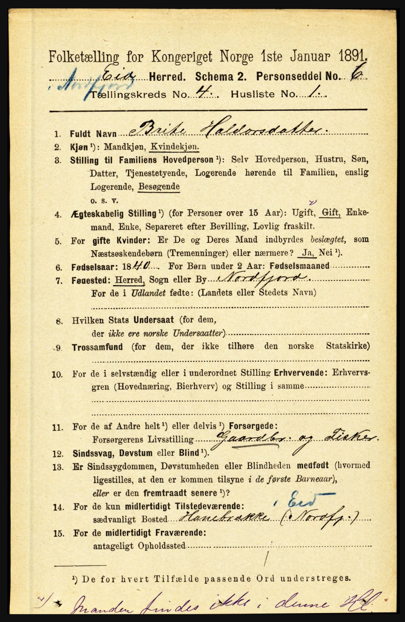 RA, 1891 census for 1443 Eid, 1891, p. 880