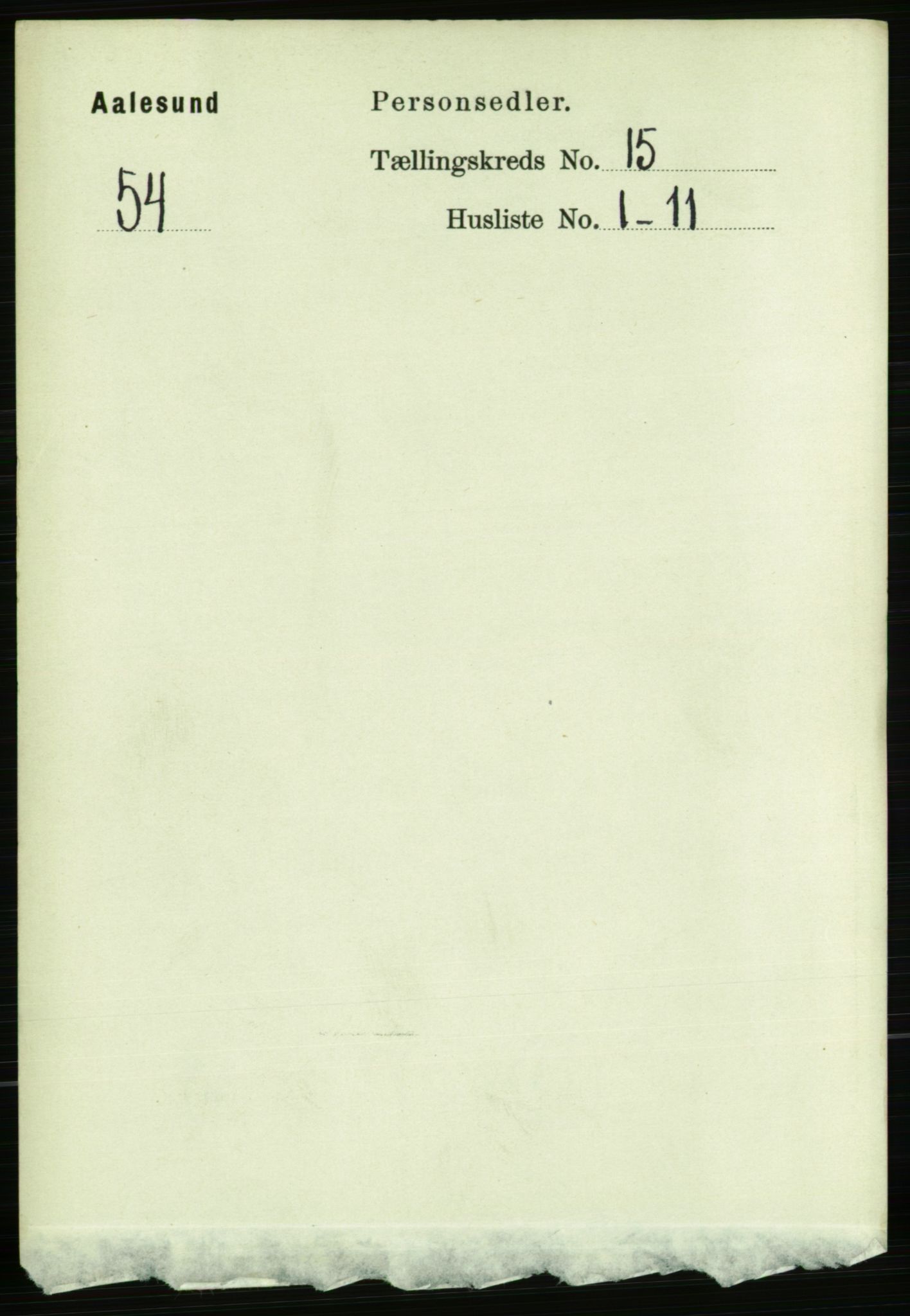 RA, 1891 census for 1501 Ålesund, 1891, p. 8915