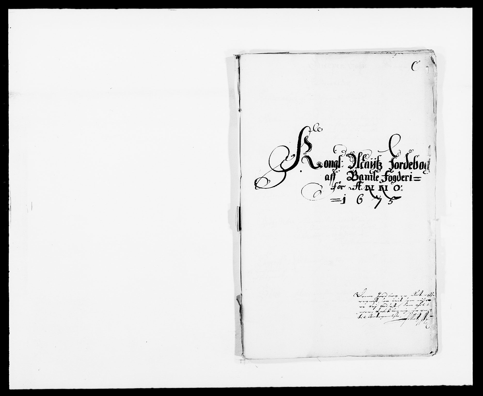 Rentekammeret inntil 1814, Reviderte regnskaper, Fogderegnskap, RA/EA-4092/R34/L2042: Fogderegnskap Bamble, 1673-1675, p. 351