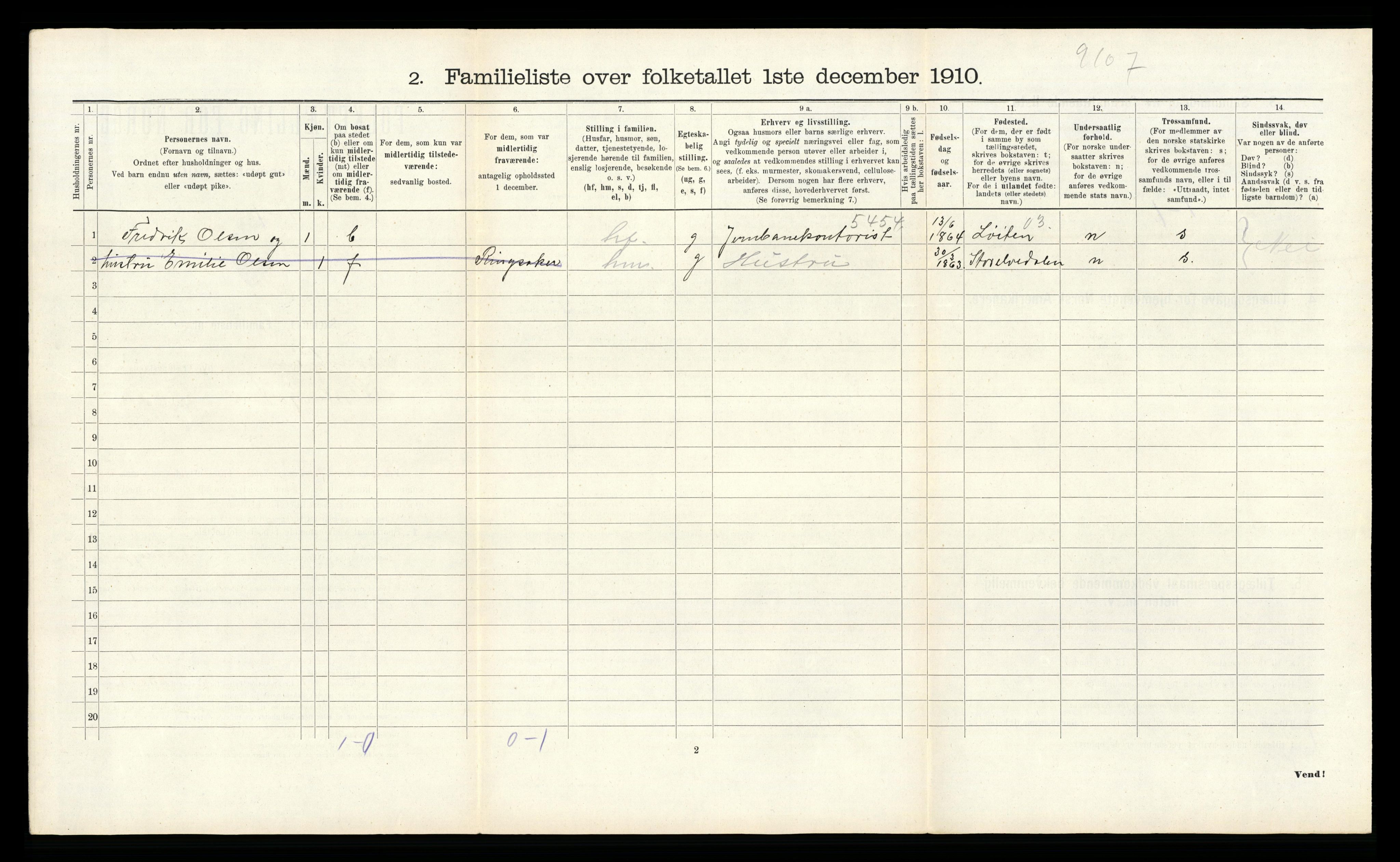 RA, 1910 census for Trondheim, 1910, p. 11306