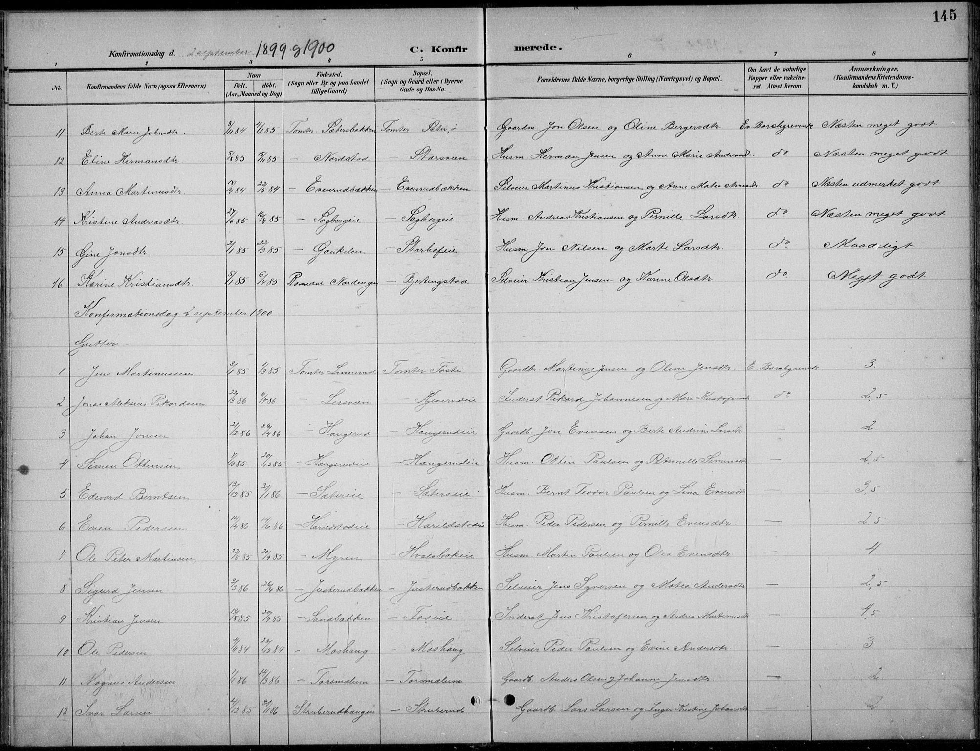 Romedal prestekontor, AV/SAH-PREST-004/L/L0013: Parish register (copy) no. 13, 1896-1937, p. 145