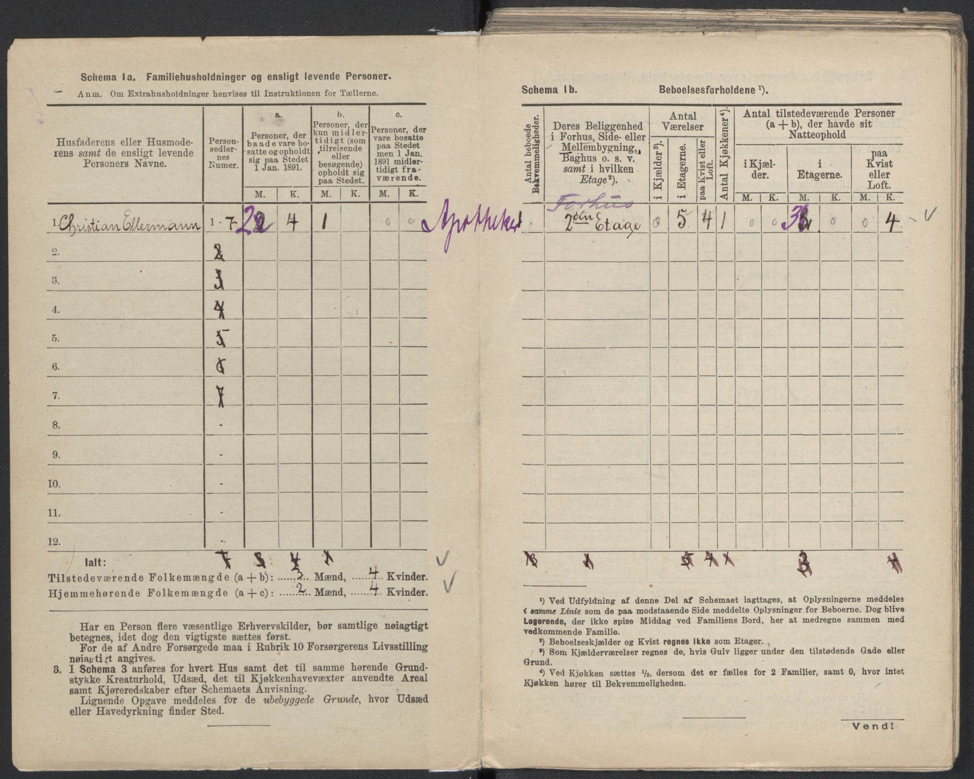 RA, 1891 Census for 1301 Bergen, 1891, p. 8144