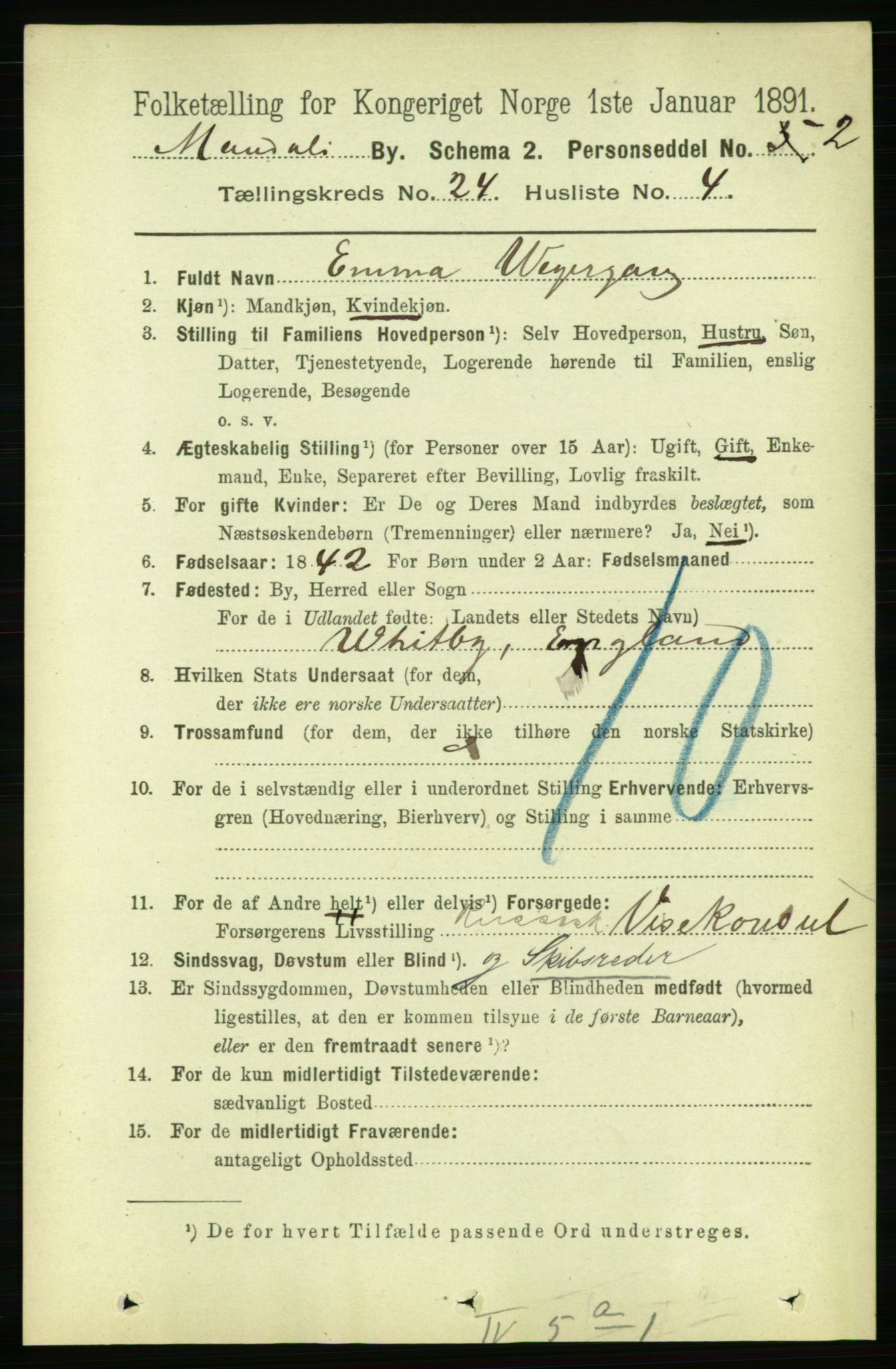 RA, 1891 census for 1002 Mandal, 1891, p. 4454