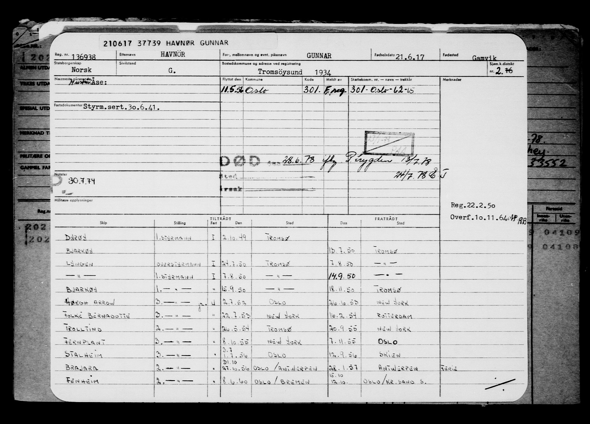 Direktoratet for sjømenn, AV/RA-S-3545/G/Gb/L0149: Hovedkort, 1917, p. 450