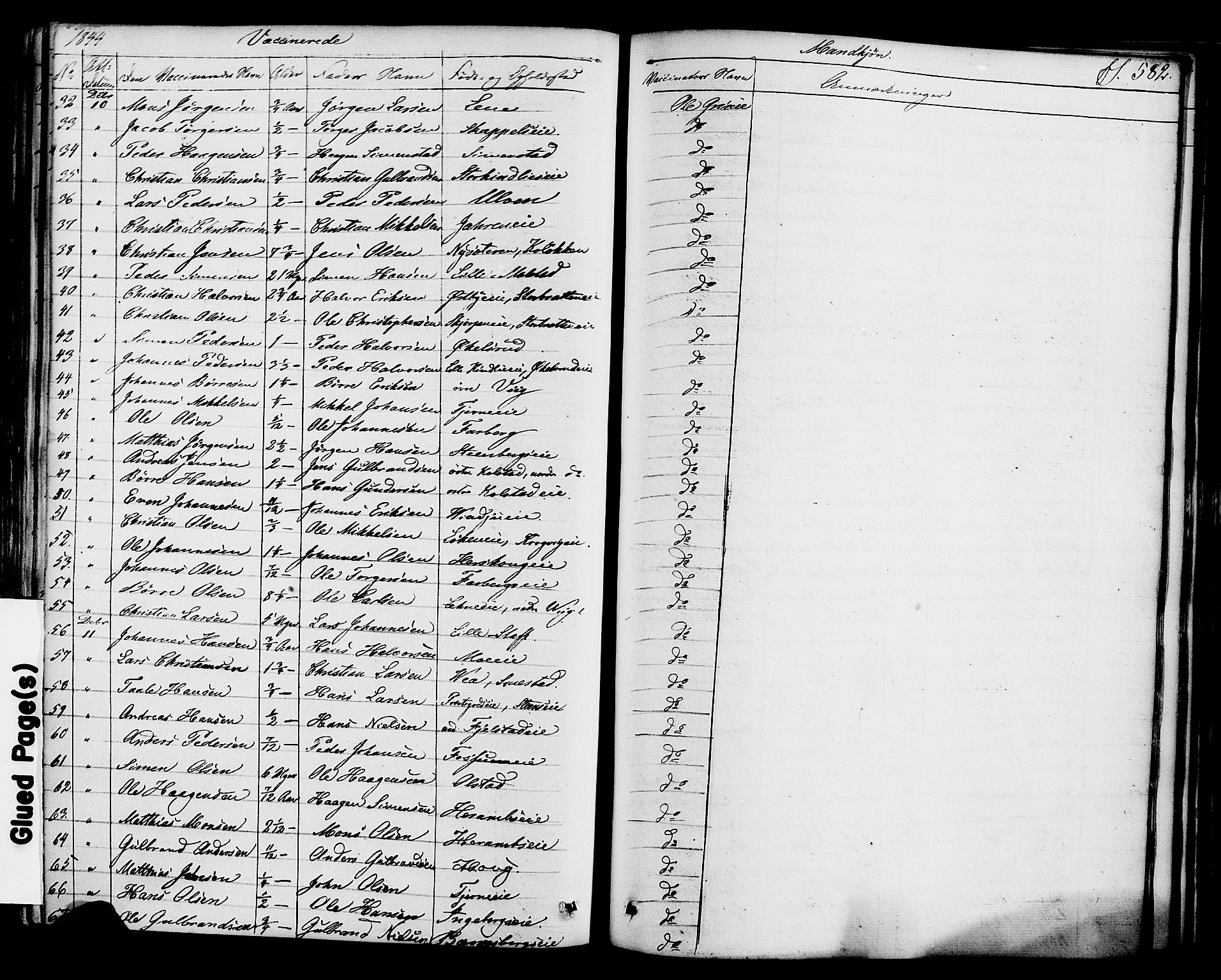 Ringsaker prestekontor, AV/SAH-PREST-014/K/Ka/L0008: Parish register (official) no. 8, 1837-1850, p. 582