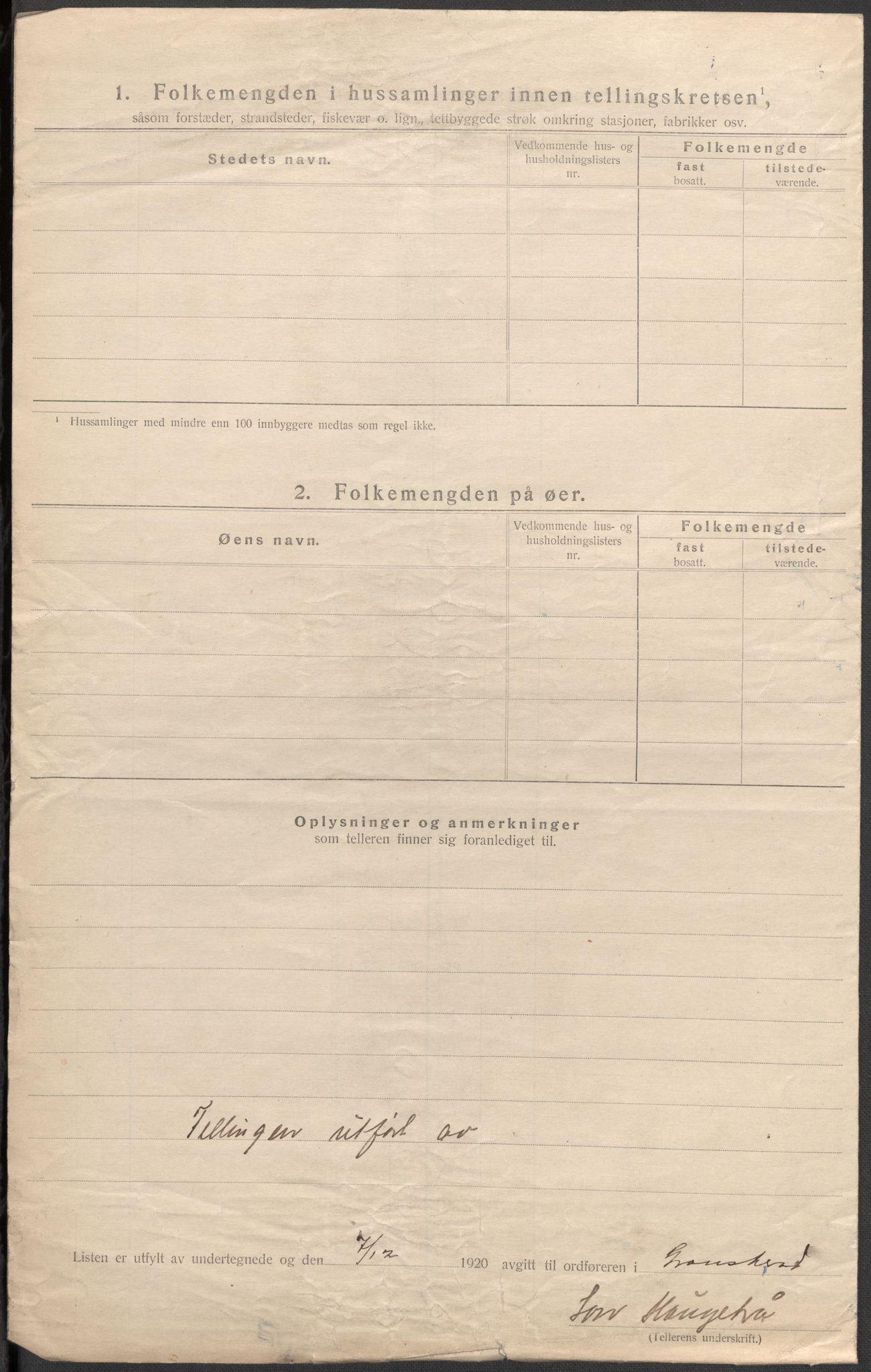 SAKO, 1920 census for Gransherad, 1920, p. 21