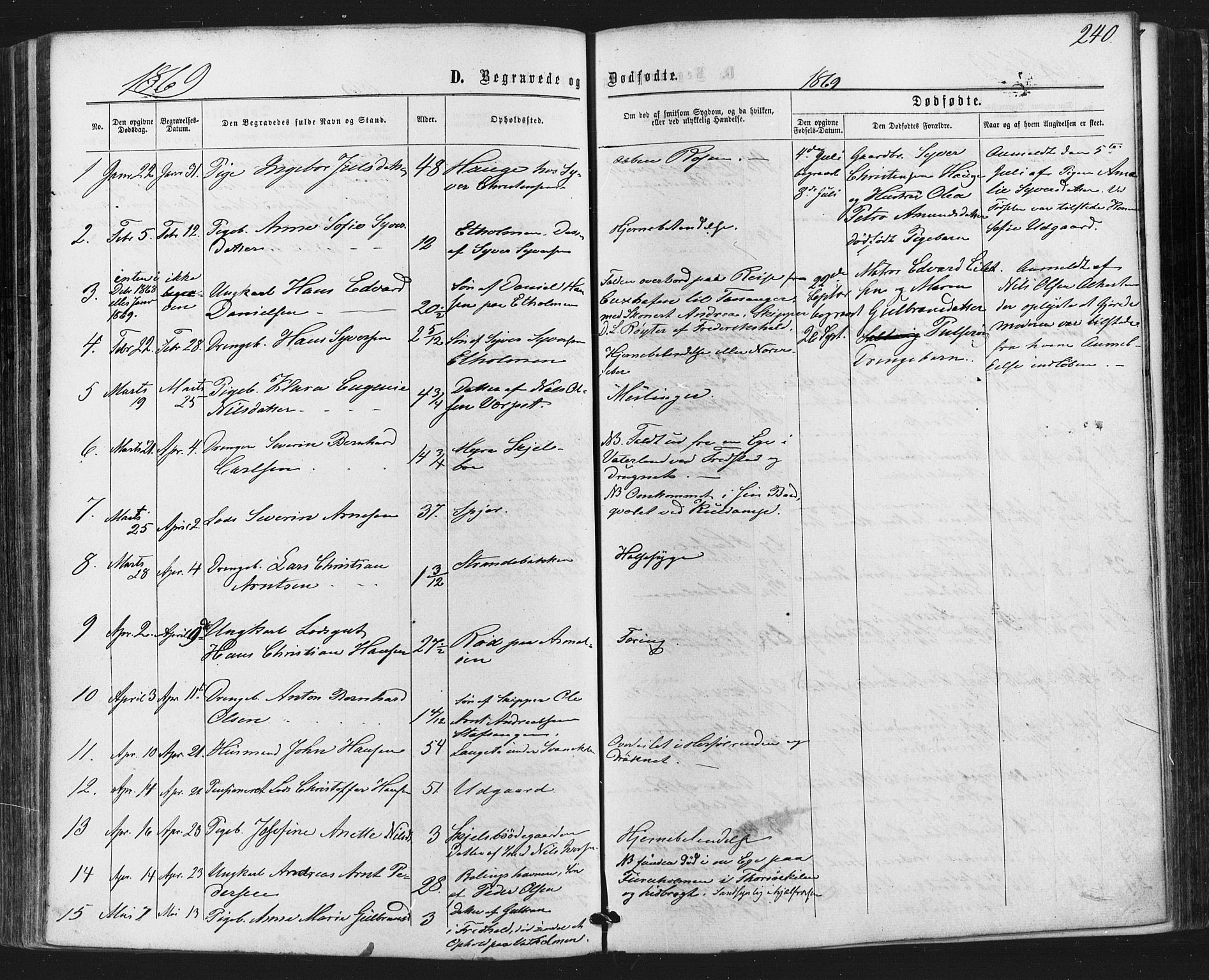 Hvaler prestekontor Kirkebøker, AV/SAO-A-2001/F/Fa/L0007: Parish register (official) no. I 7, 1864-1878, p. 240