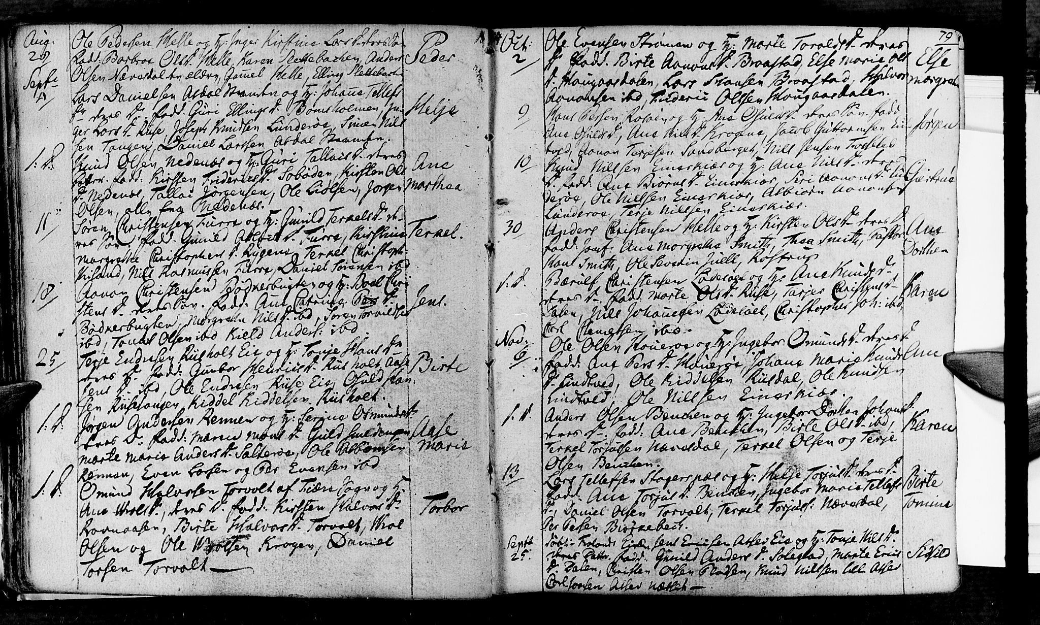 Øyestad sokneprestkontor, SAK/1111-0049/F/Fa/L0011: Parish register (official) no. A 11, 1805-1824, p. 79